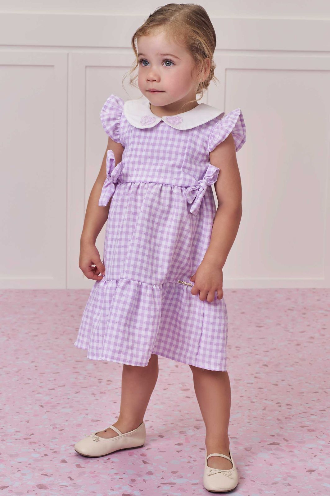 Vestido em tricoline vichy 99148 Infanti Infantil Menina Vestido em tricoline vichy 99148 Infanti Infantil Menina