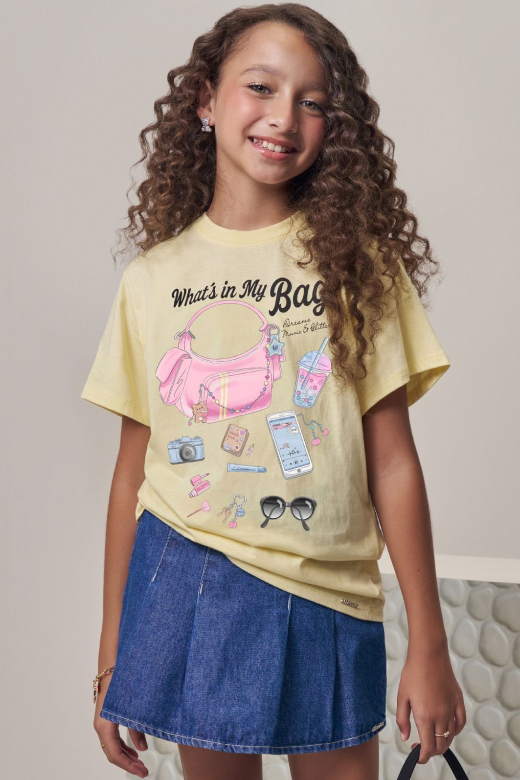 Camiseta over em meia malha 98018 Lilimoon Teen Menina Camiseta over em meia malha 98018 Lilimoon Teen Menina
