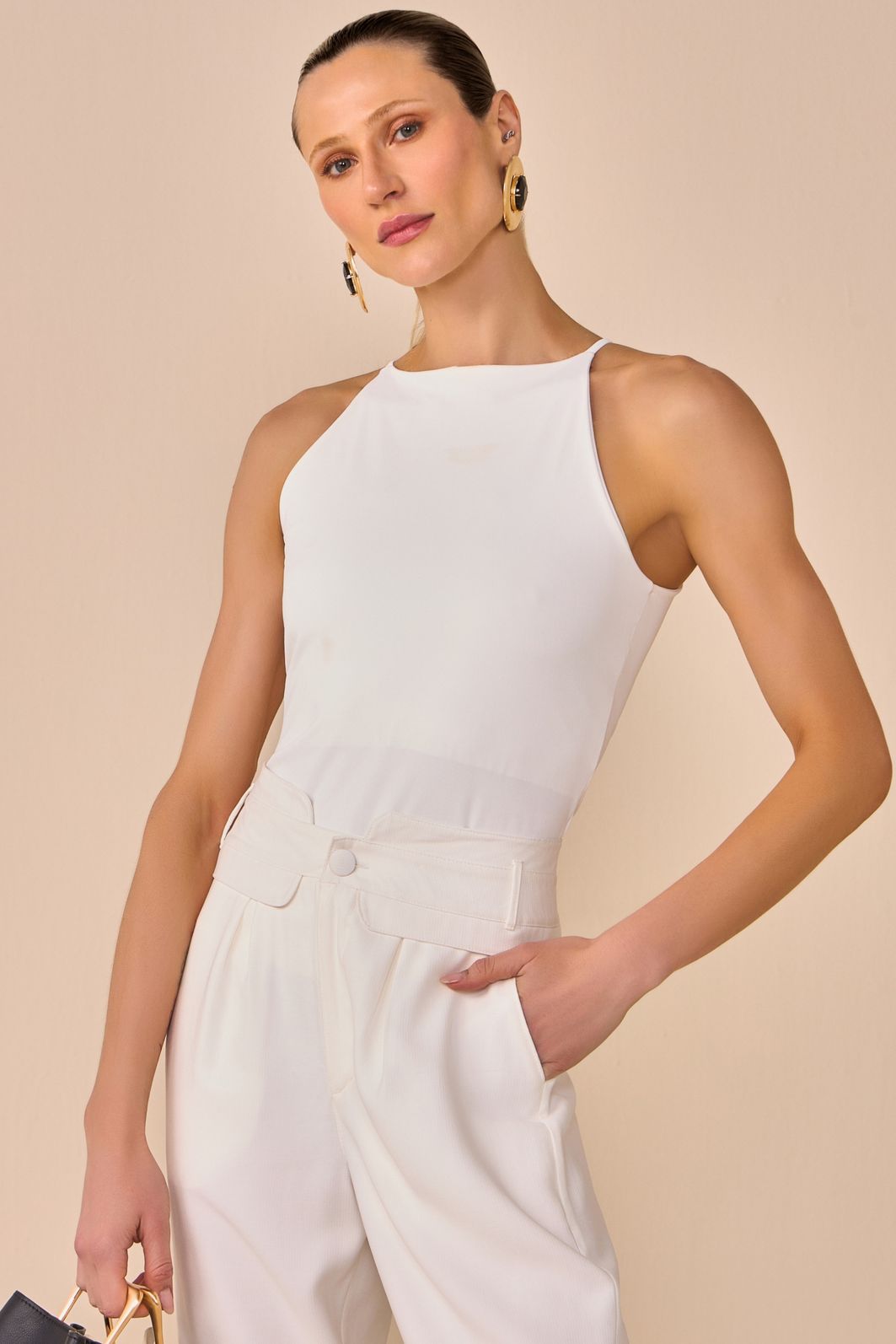 Blusa de alça em malha poliamida delicaté 94741 Linzzi Blusa de alça em malha poliamida delicaté 94741 Linzzi