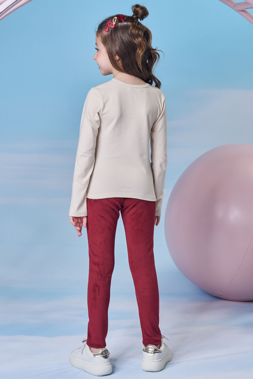 Calça legging em fleece cotelê com elastano 89236 Kukiê Infantil Menina Calça legging em fleece cotelê com elastano 89236 Kukiê Infantil Menina