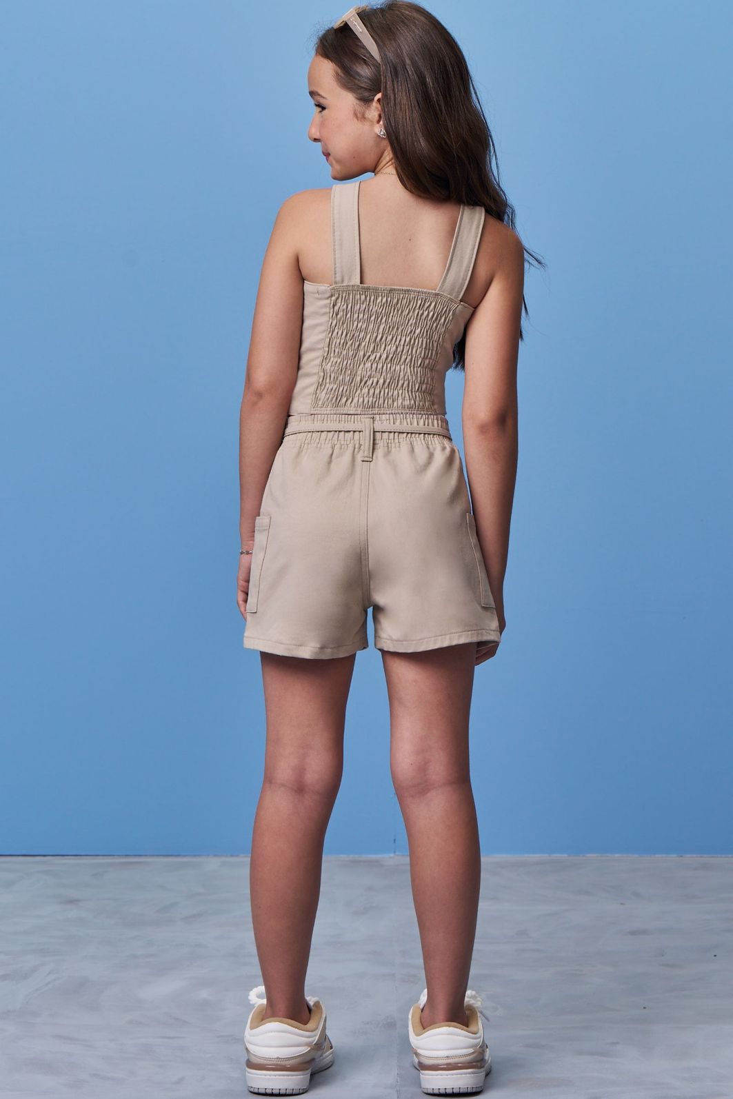 Conjunto de regata e shorts em sarja com elastano 98507 Vic Teen Menina Conjunto de regata e shorts em sarja com elastano 98507 Vic Teen Menina