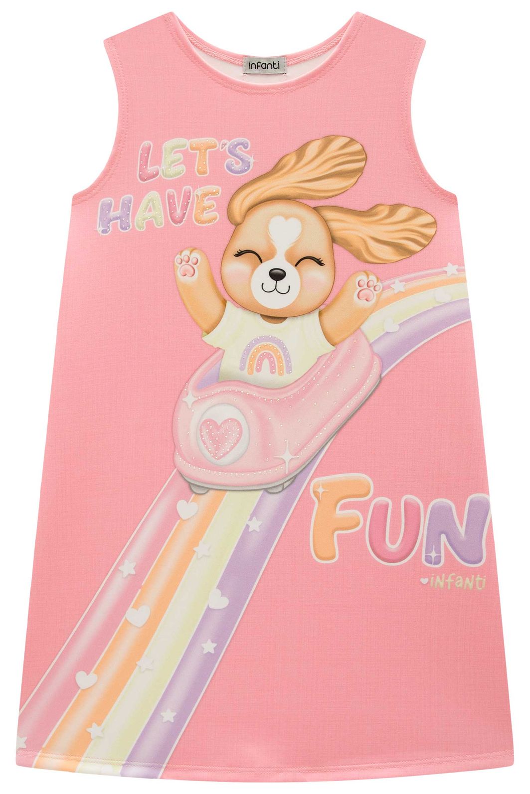 Vestido em fly tech 98994 Infanti Infantil Menina Vestido em fly tech 98994 Infanti Infantil Menina