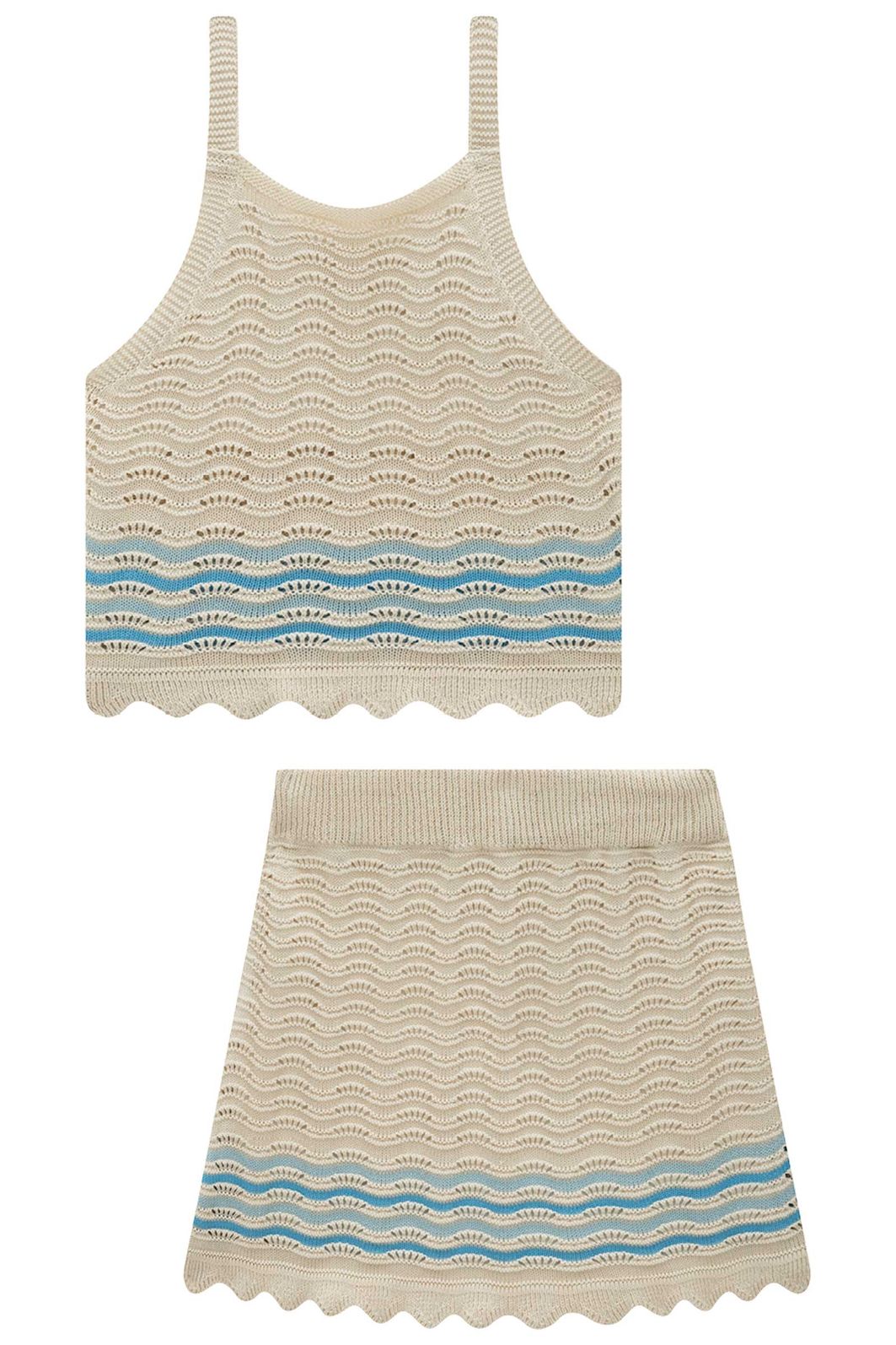Conjunto de regata e saia em tricot 100% algodão 97600 Infanti Infantil Menina Conjunto de regata e saia em tricot 100% algodão 97600 Infanti Infantil Menina