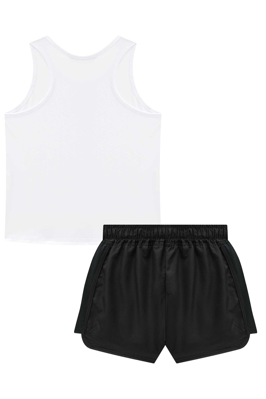 Conjunto de regata em malha yuki e shorts em nylon 96487 Lilimoon Teen Menina