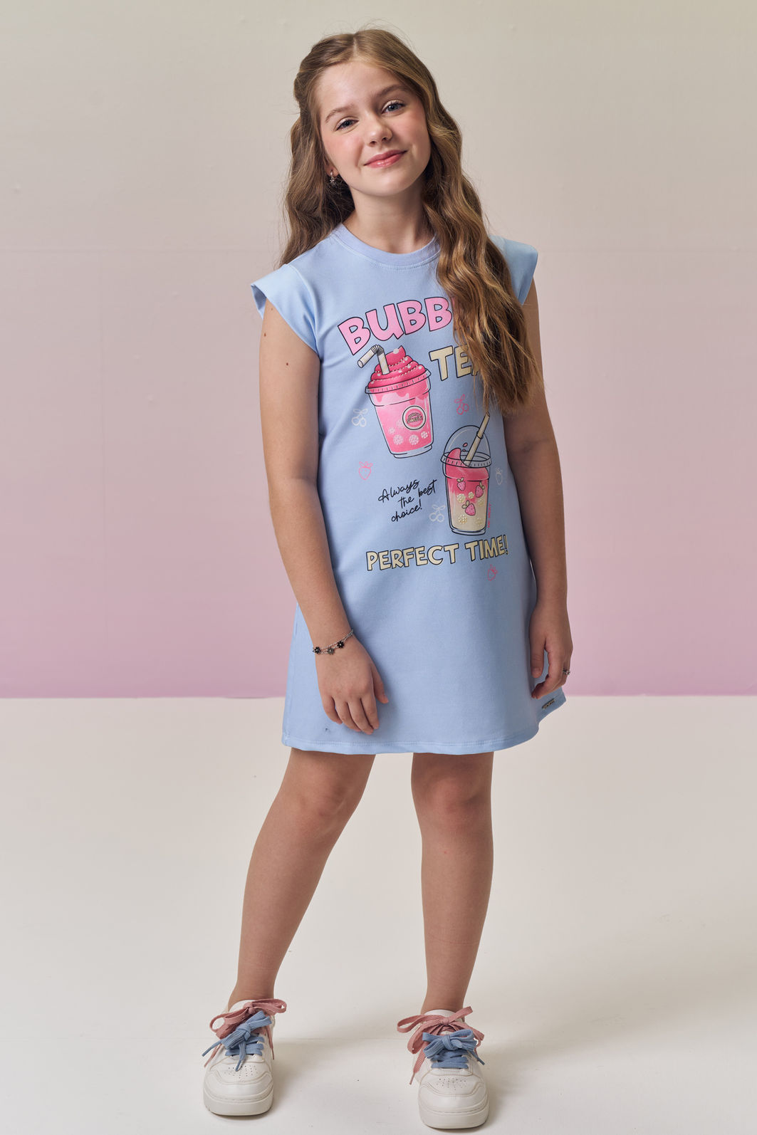 Vestido em molecotton 96993 Vic Teen Menina Vestido em molecotton 96993 Vic Teen Menina