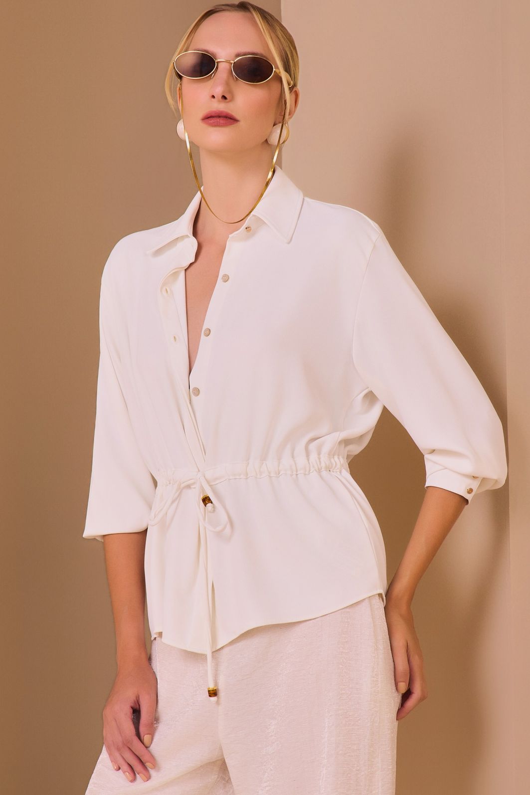 Camisa em crepe premium 97760 Linzzi Camisa em crepe premium 97760 Linzzi