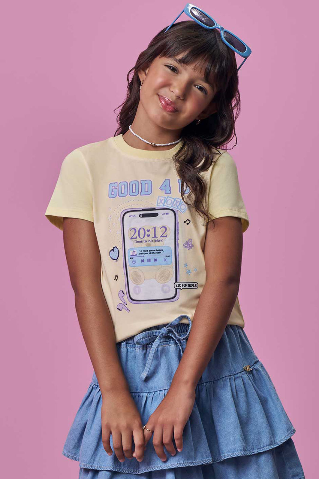 Blusa em meia malha 97932 Vic Teen Menina Blusa em meia malha 97932 Vic Teen Menina