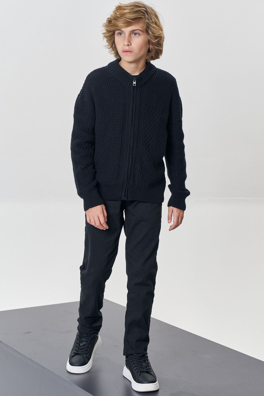 Jaqueta em tricot 100% algodão 87704 Johnny Fox Teen Menino Jaqueta em tricot 100% algodão 87704 Johnny Fox Teen Menino