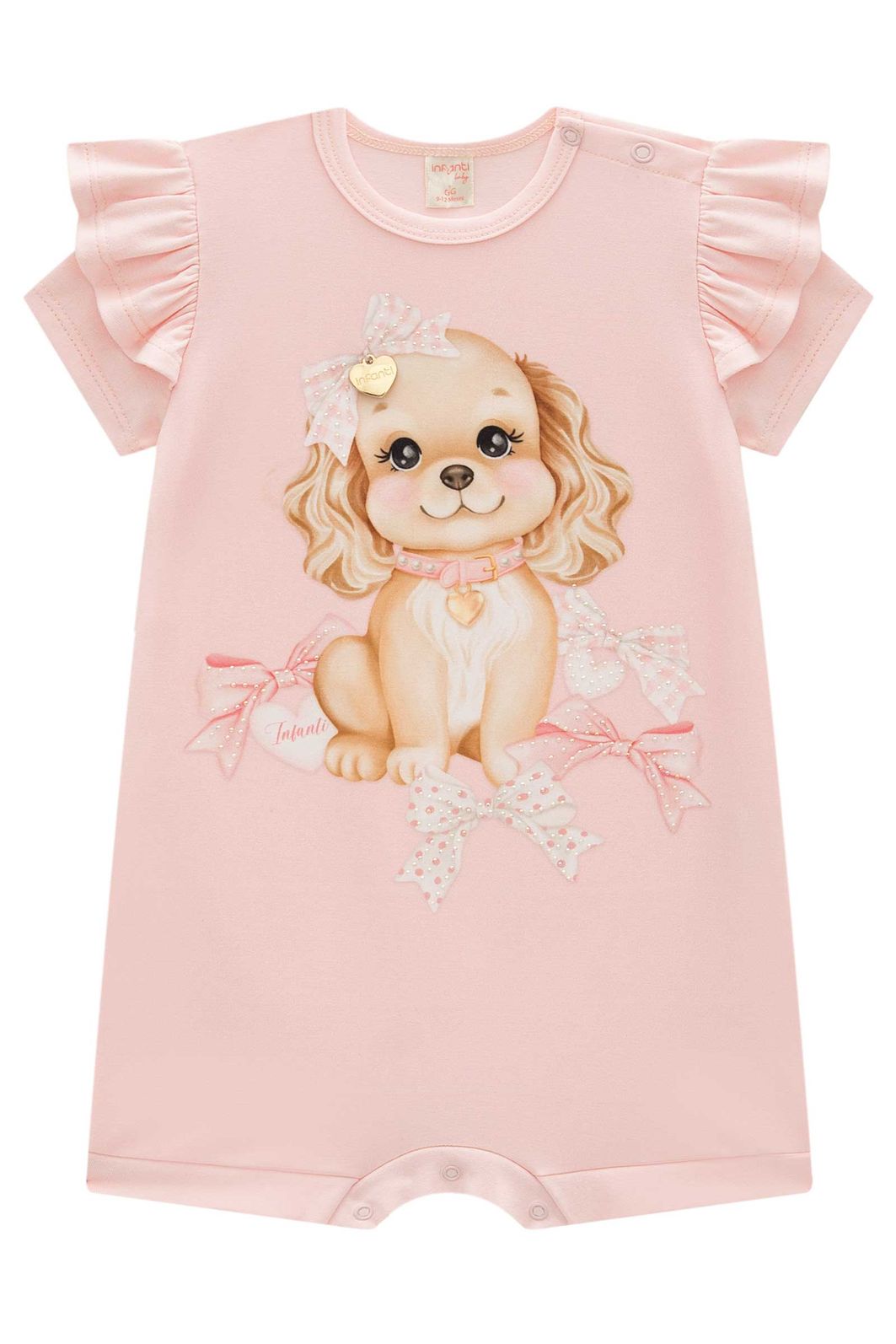 Macacão em cotton 98105 Infanti Bebê Menina Macacão em cotton 98105 Infanti Bebê Menina
