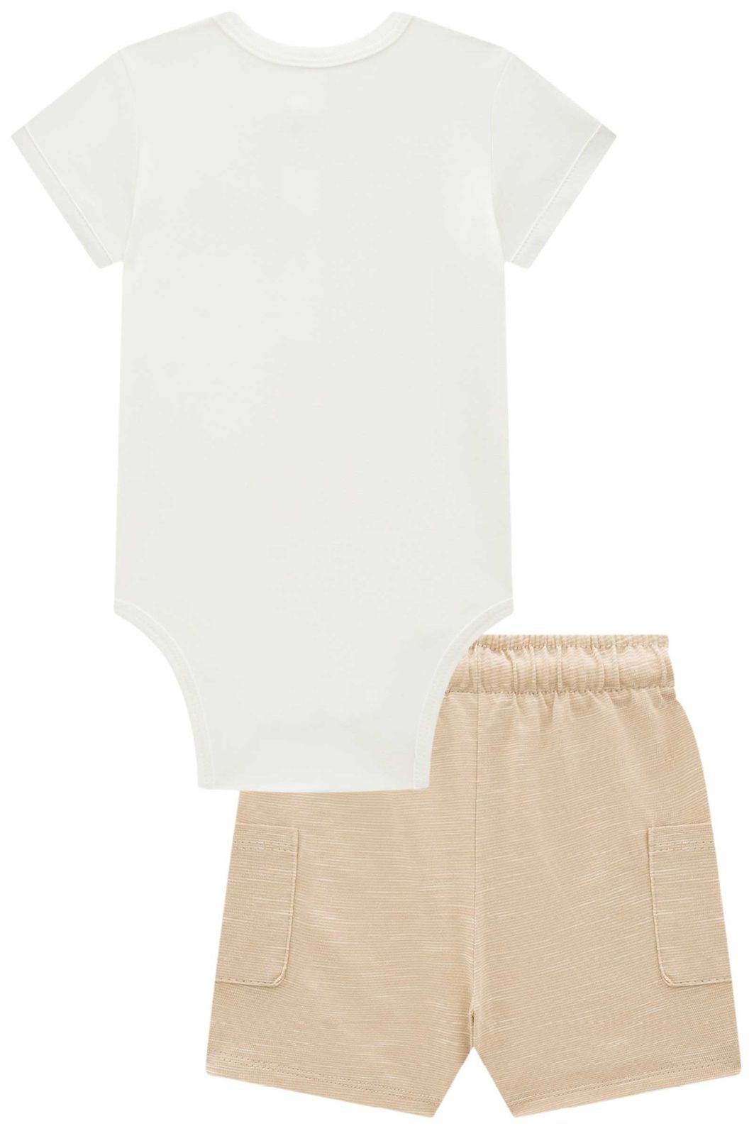 Conjunto de body em suedine e bermuda em malha mesclada 96409 LucBoo Bebê Menino Conjunto de body em suedine e bermuda em malha mesclada 96409 LucBoo Bebê Menino