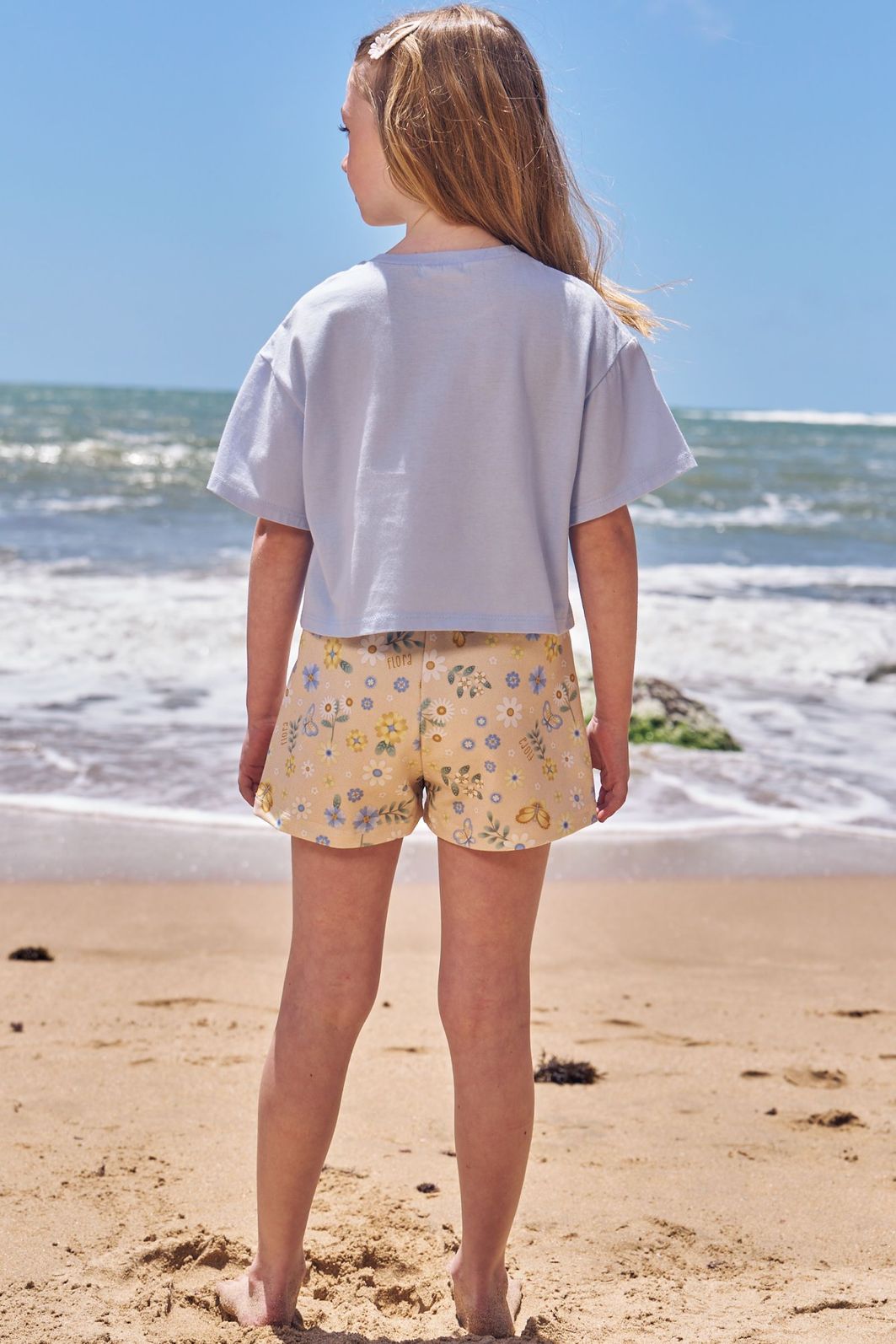 Conjunto de blusa em meia malha e shorts em molecotton 94944 Infanti Infantil Menina Conjunto de blusa em meia malha e shorts em molecotton 94944 Infanti Infantil Menina