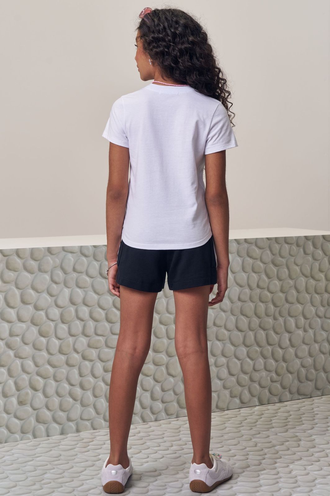 Conjunto de blusa em meia malha e shorts em moletom sem pelúcia 99354 Lilimoon Teen Menina Conjunto de blusa em meia malha e shorts em moletom sem pelúcia 99354 Lilimoon Teen Menina