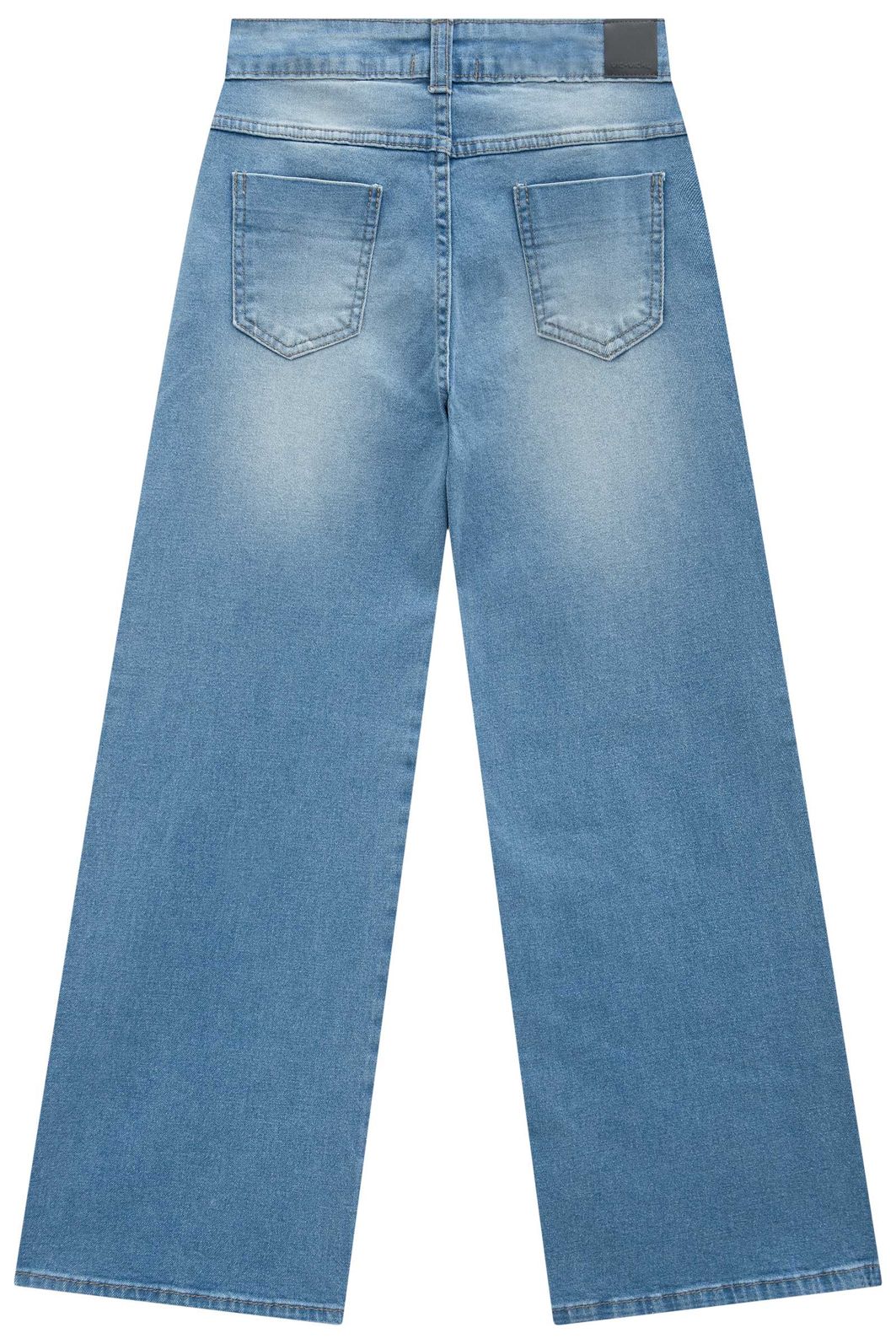 Calça wide leg em jeans com elastano 95001 Vic Teen Menina Calça wide leg em jeans com elastano 95001 Vic Teen Menina