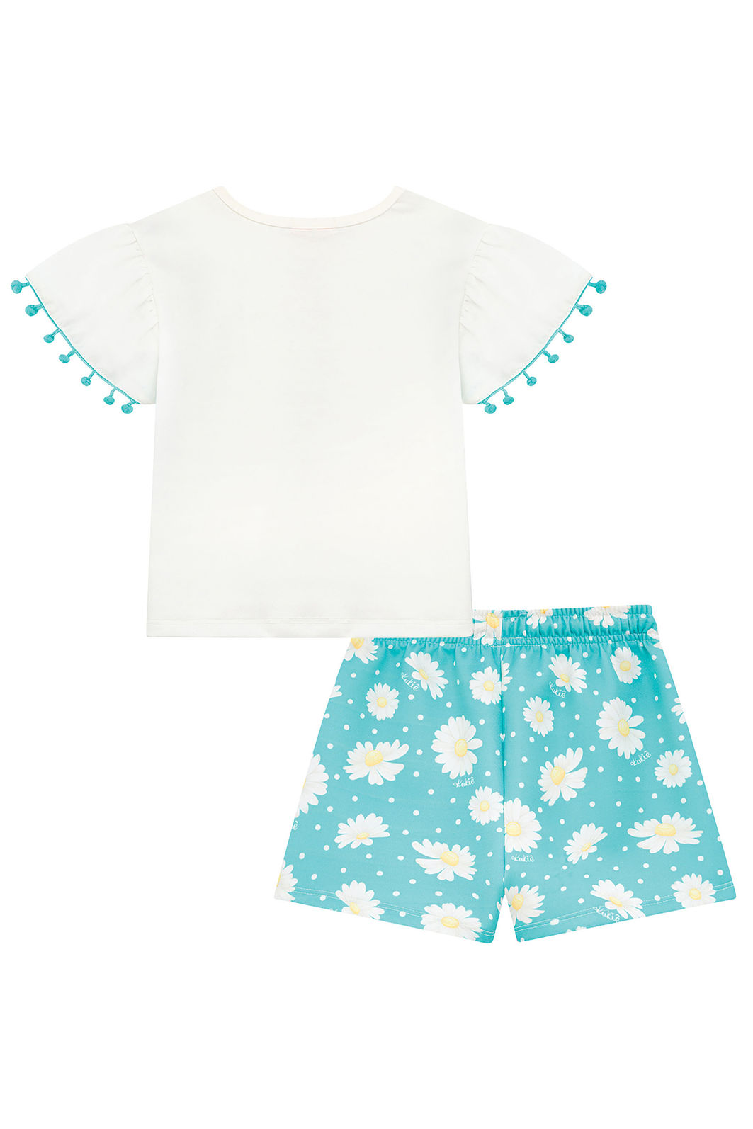 Conjunto de blusa em meia malha e shorts em air tech 97032 Kukiê Infantil Menina Conjunto de blusa em meia malha e shorts em air tech 97032 Kukiê Infantil Menina