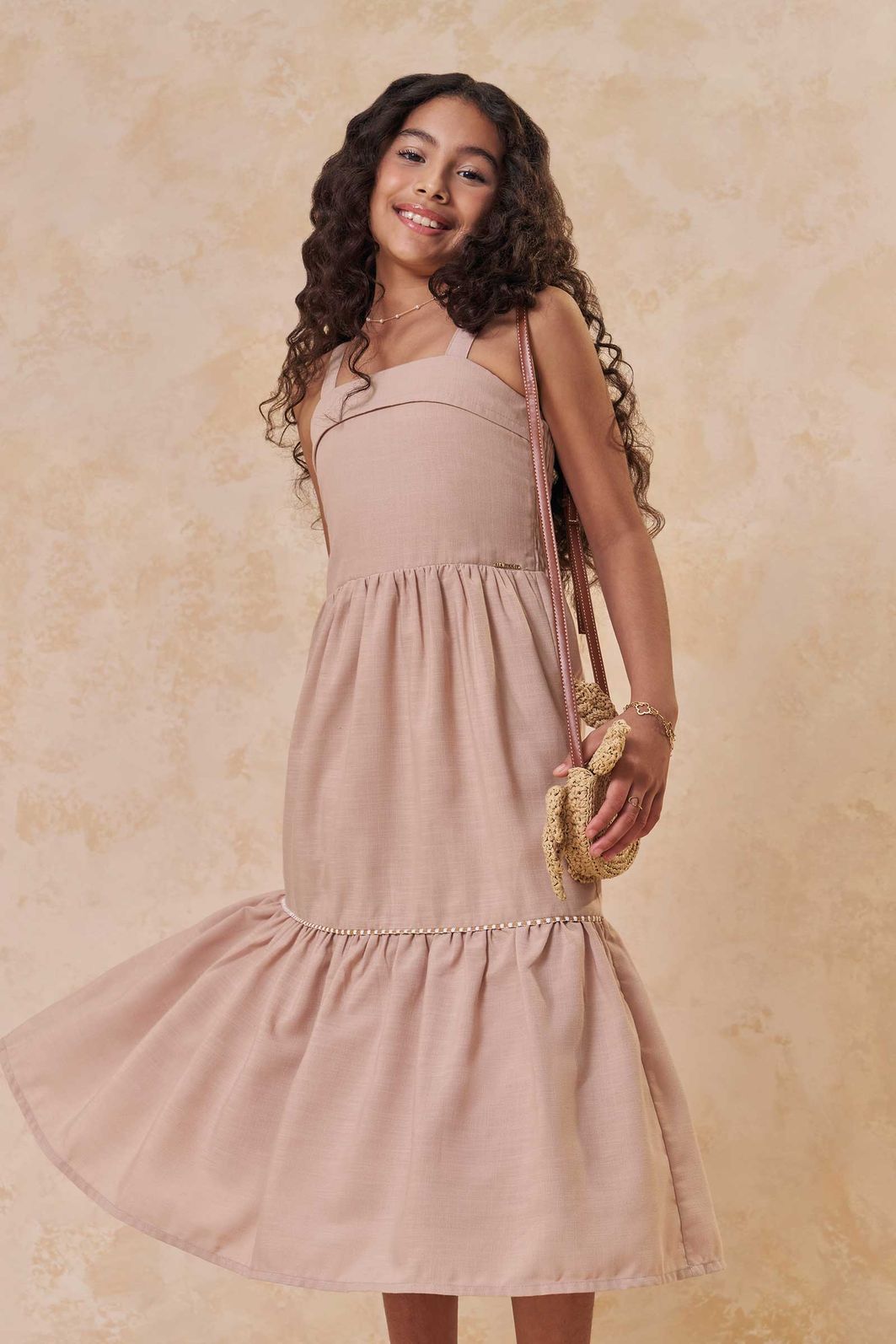 Vestido midi em tecido new positano 95204 Lilimoon Teen Menina Vestido midi em tecido new positano 95204 Lilimoon Teen Menina