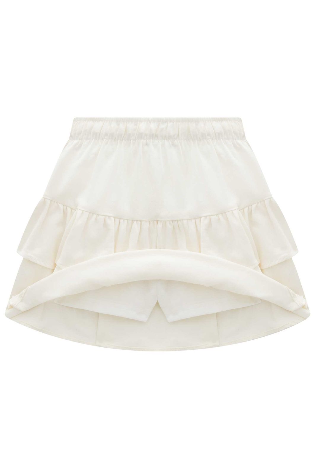 Saia em sarja com elastano. Com shorts embutido 95407 Infanti Infantil Menina