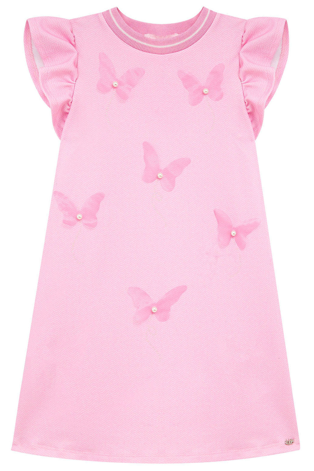 Vestido em molecotton 96524 Kukiê Infantil Menina Vestido em molecotton 96524 Kukiê Infantil Menina