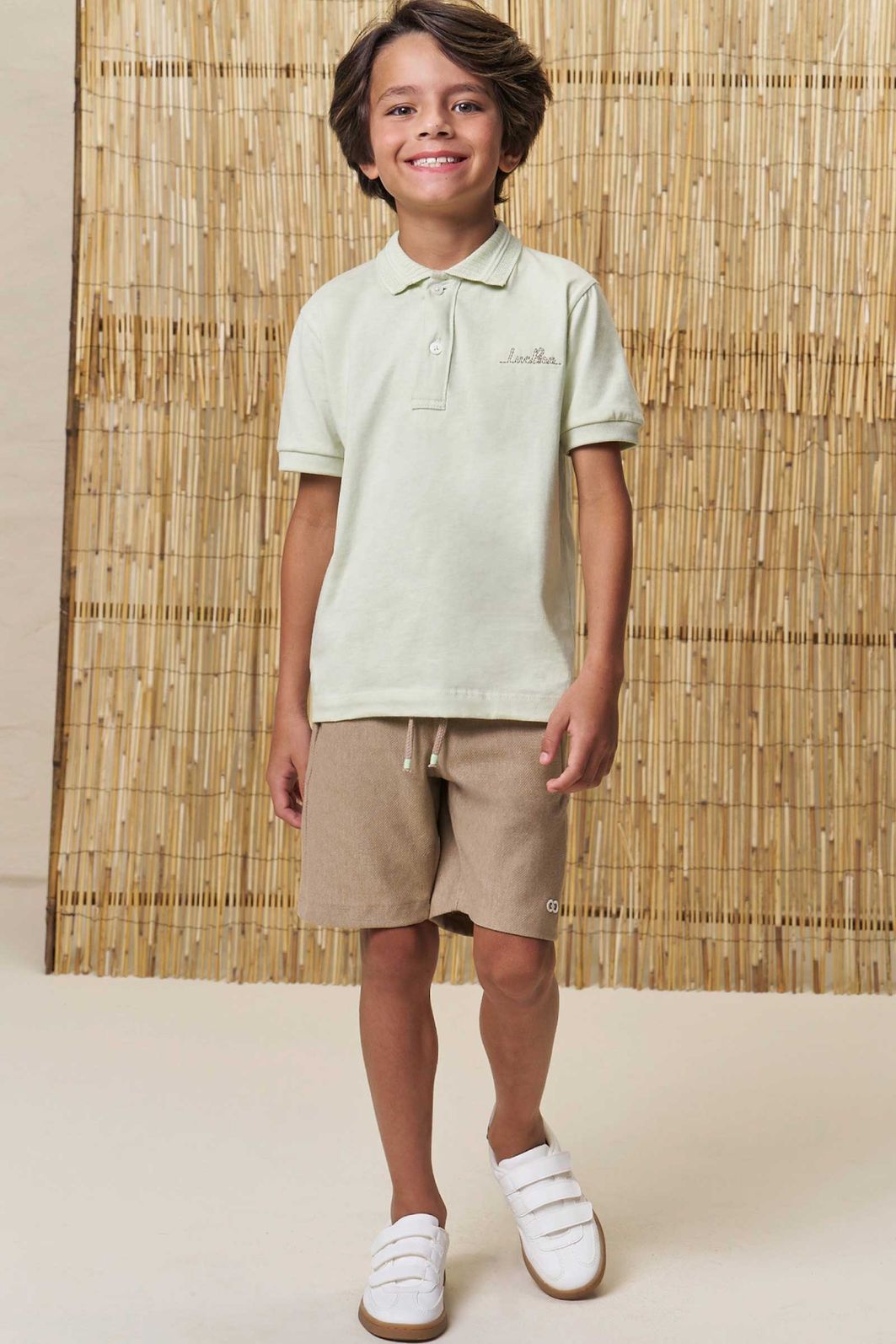 Conjunto de polo em meia malha e bermuda em cotton jeans com elastano 99064 LucBoo Infantil Menino Conjunto de polo em meia malha e bermuda em cotton jeans com elastano 99064 LucBoo Infantil Menino