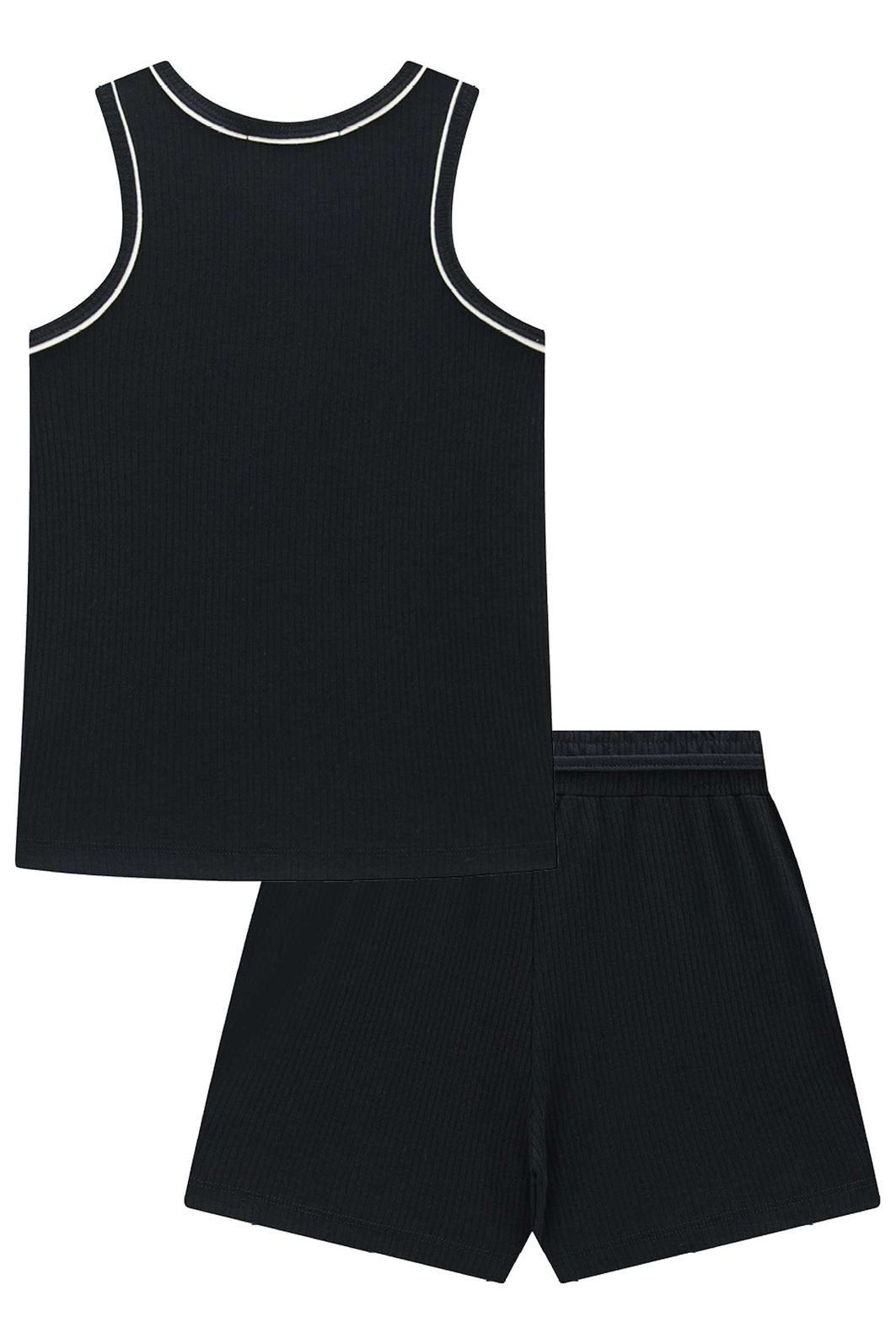 Conjunto de regata e short saia em canelado maui 98568 Lilimoon Teen Menina