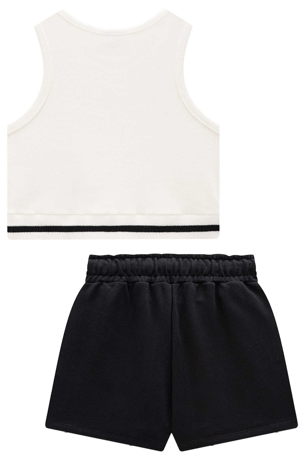 Conjunto de regata em canelado liz e short saia em moletom sem pelúcia 95969 Vic Teen Menina Conjunto de regata em canelado liz e short saia em moletom sem pelúcia 95969 Vic Teen Menina