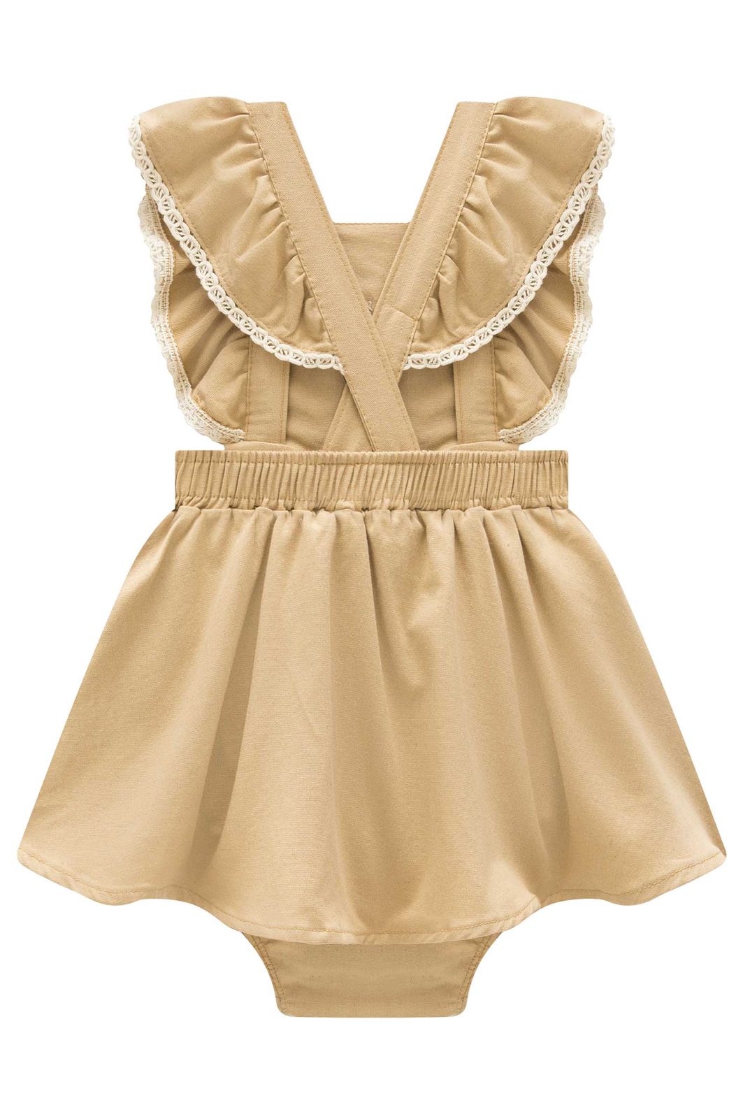 Vestbody em linho com elastano 96209 Infanti Bebê Menina Vestbody em linho com elastano 96209 Infanti Bebê Menina
