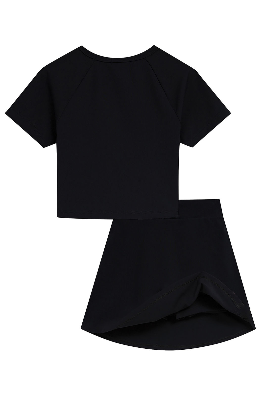 Conjunto de blusa e saia esportiva em poliamida (com shorts embutido) 96956 Kukiê Infantil Menina