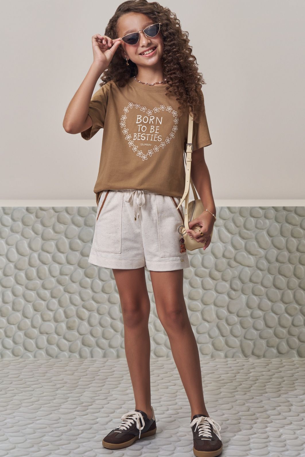 Camiseta comfy em meia malha 97927 Lilimoon Teen Menina Camiseta comfy em meia malha 97927 Lilimoon Teen Menina