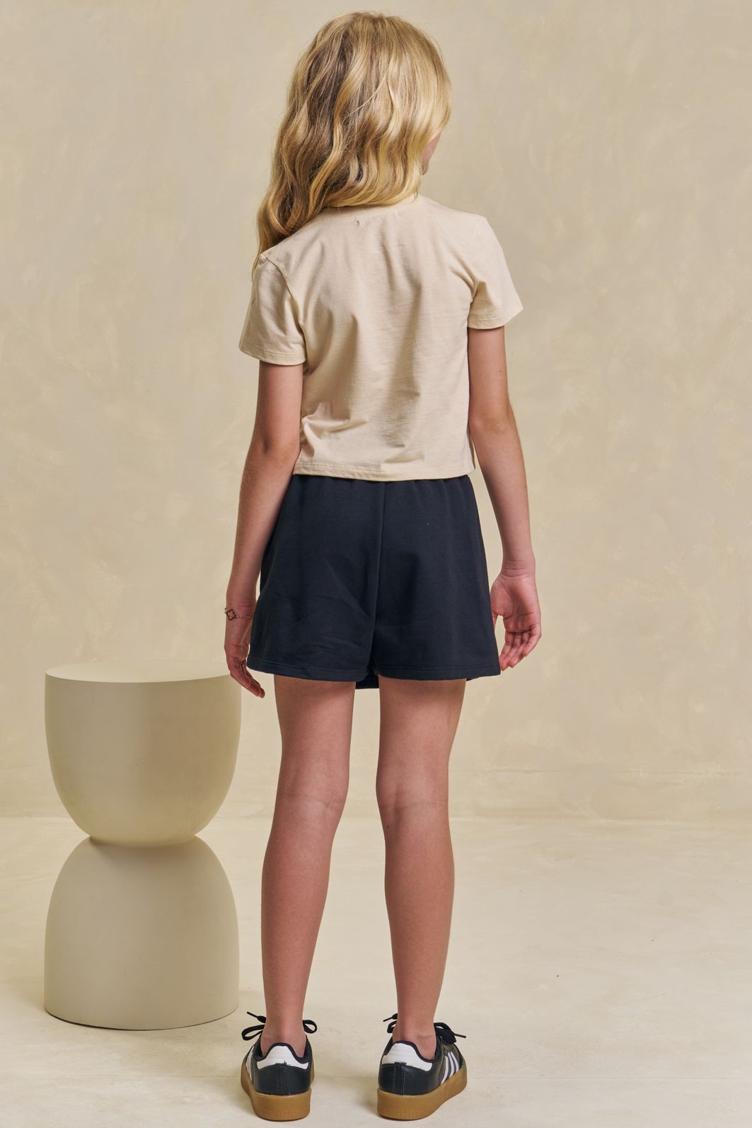Conjunto de blusa em meia malha e short saia em moletom sem pelúcia 96307 Lilimoon Teen Menina Conjunto de blusa em meia malha e short saia em moletom sem pelúcia 96307 Lilimoon Teen Menina