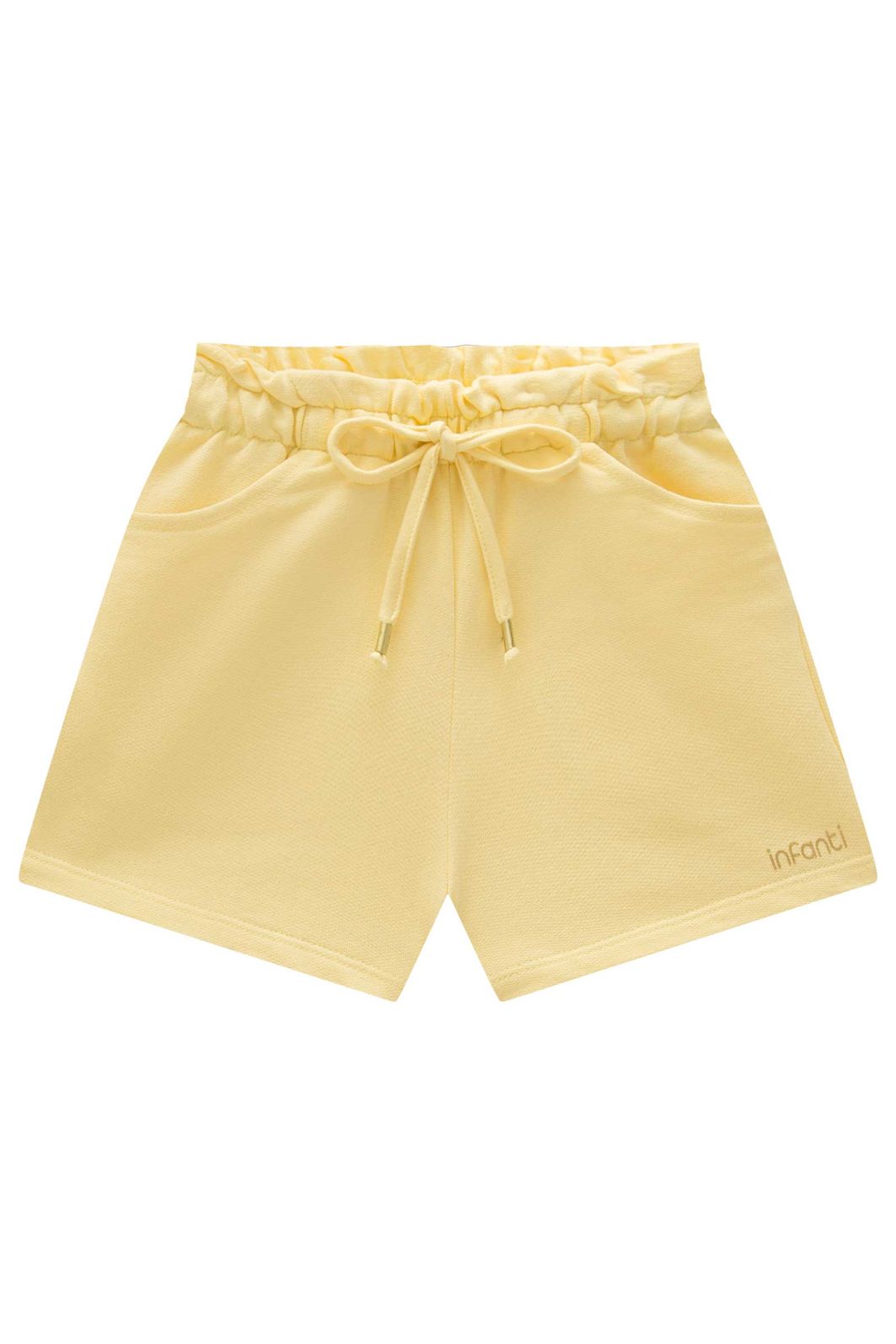 Shorts em moletom sem pelúcia 94374 Infanti Infantil Menina