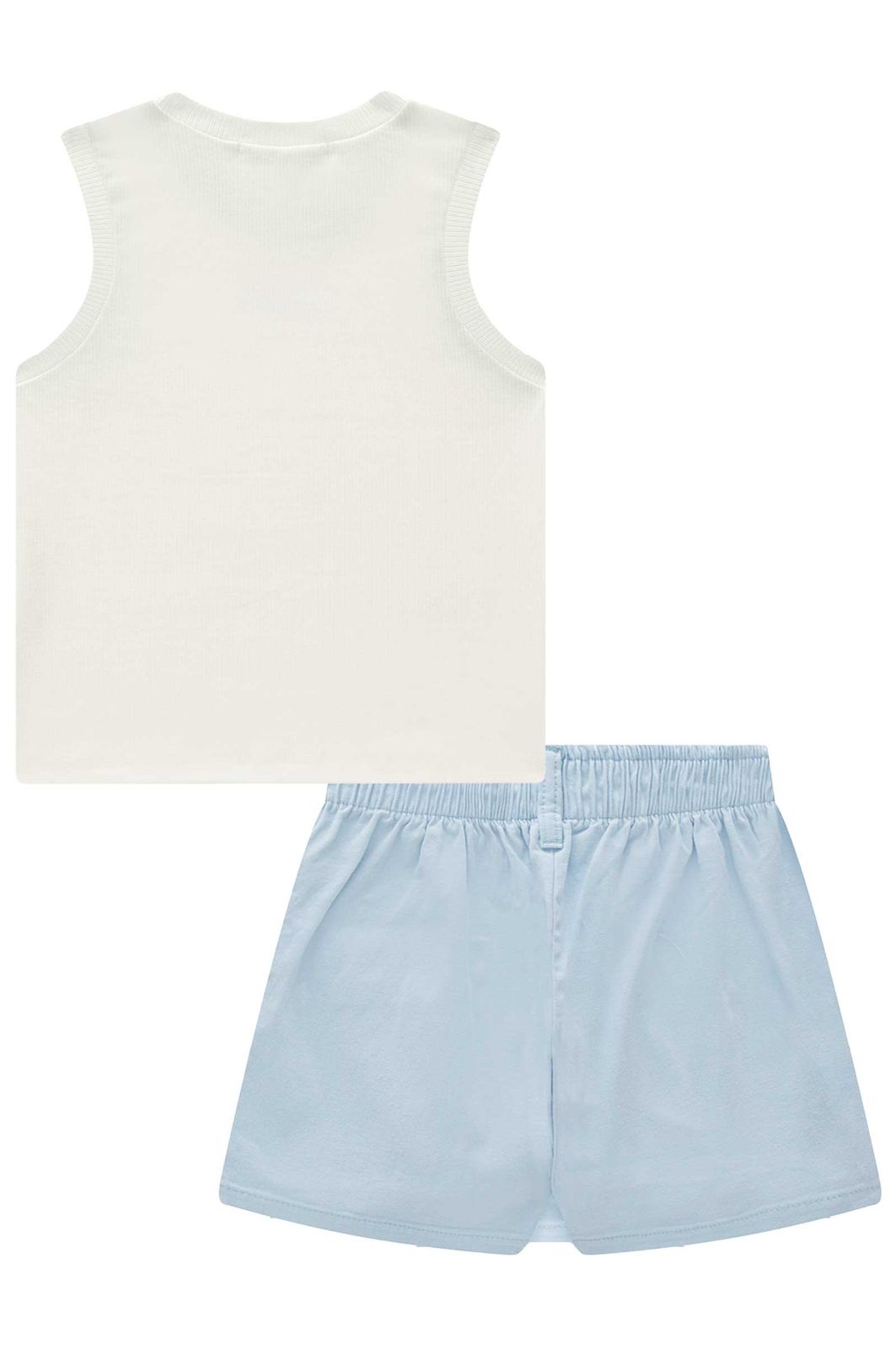 Conjunto de regata em canelado liz e short saia em sarja com elastano 96261 Lilimoon Teen Menina Conjunto de regata em canelado liz e short saia em sarja com elastano 96261 Lilimoon Teen Menina