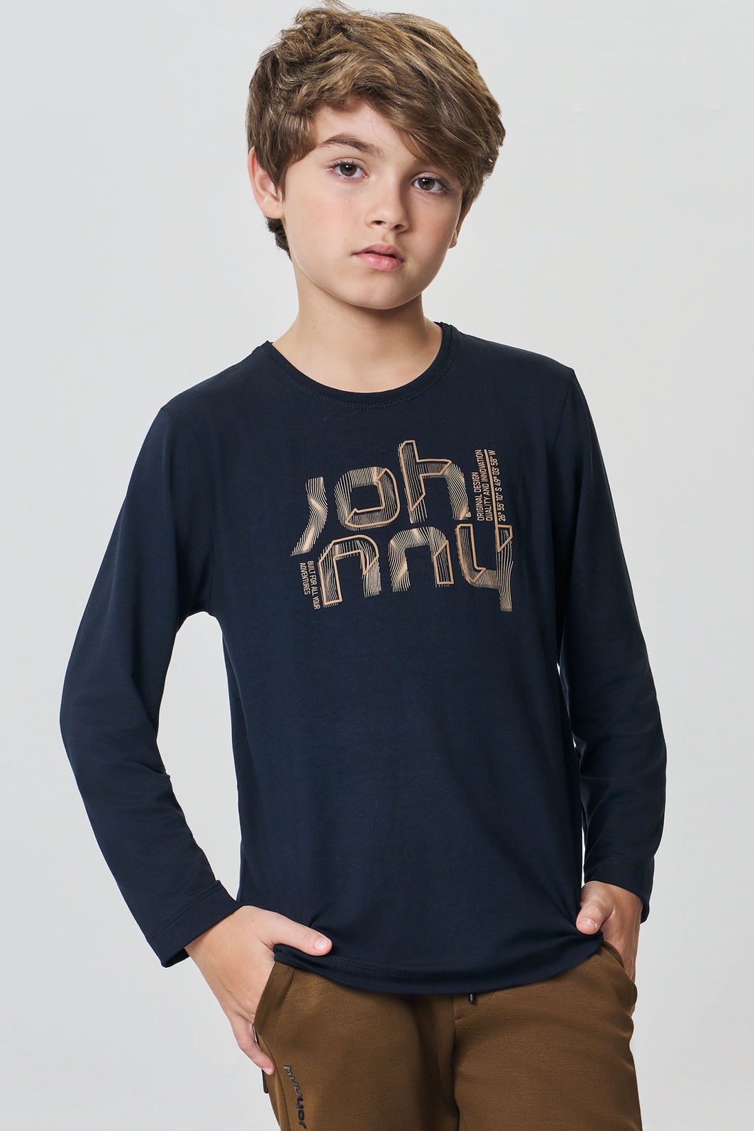 Camiseta em modal com elastano 92942 Johnny Fox Teen Menino Camiseta em modal com elastano 92942 Johnny Fox Teen Menino