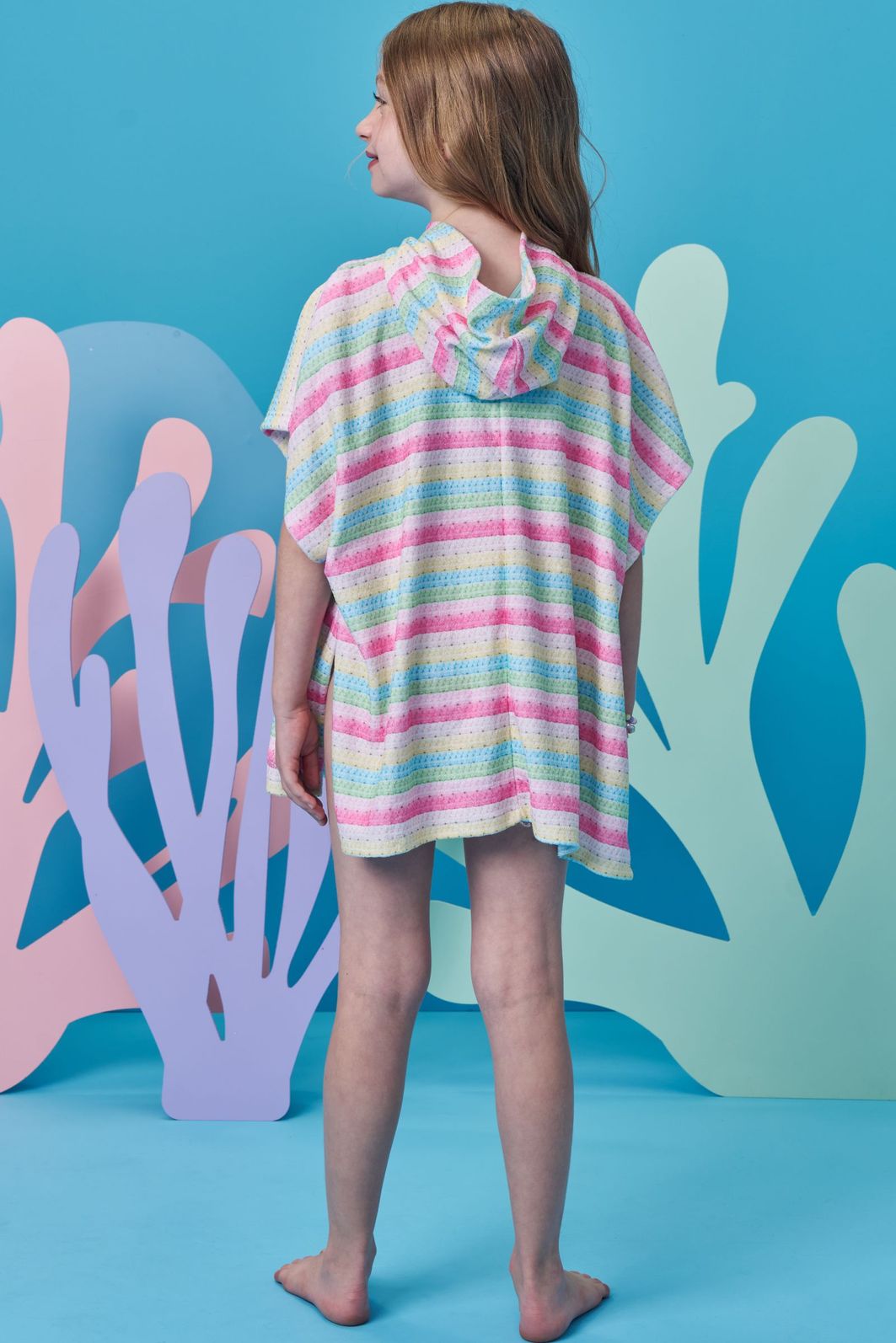 Toalha poncho com capuz em plush atoalhado 99172 Infanti Infantil Menina Toalha poncho com capuz em plush atoalhado 99172 Infanti Infantil Menina