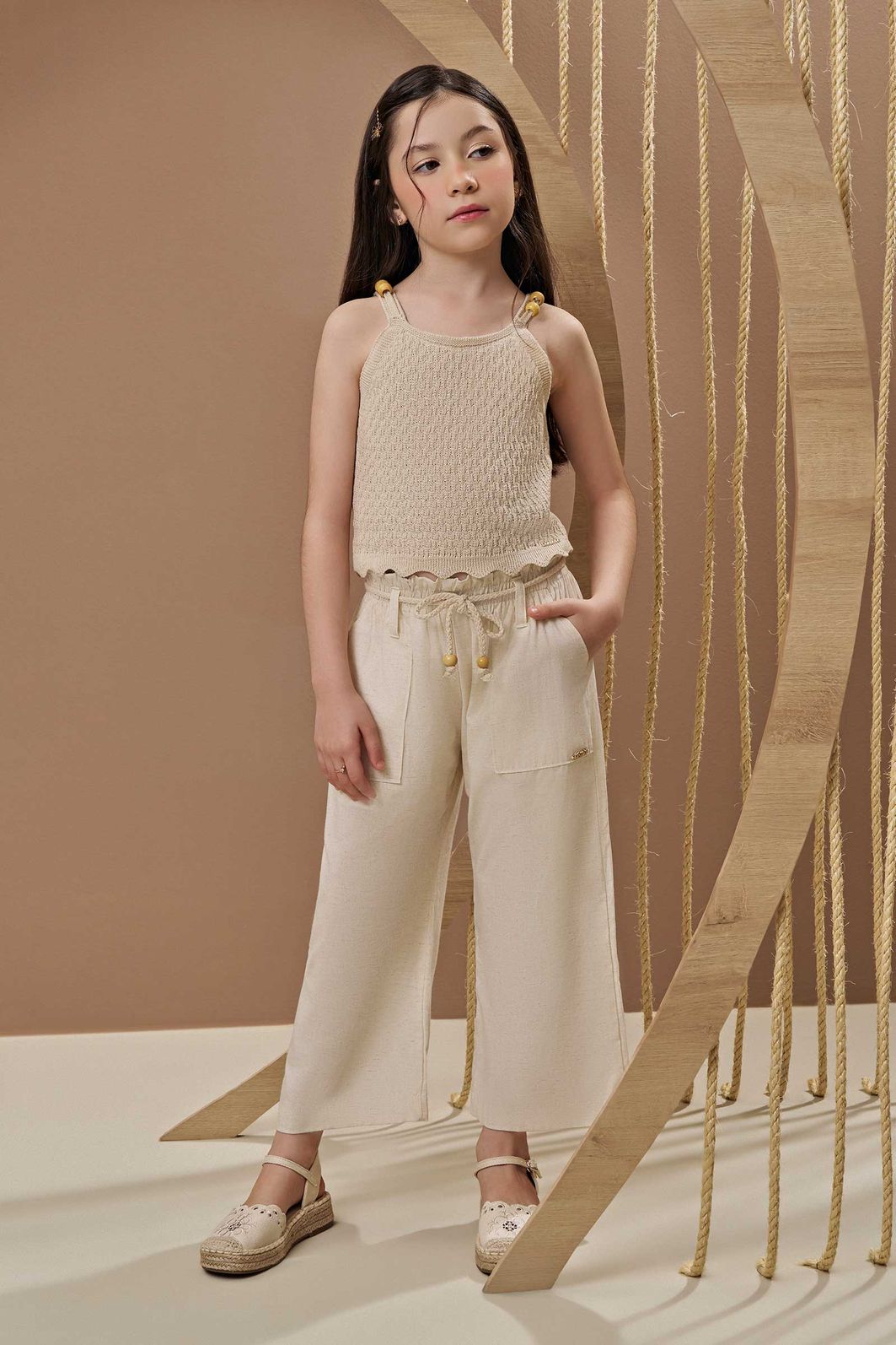Regata em tricot 100% algodão 94789 Infanti Infantil Menina Regata em tricot 100% algodão 94789 Infanti Infantil Menina