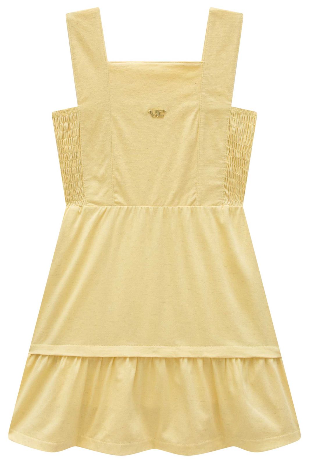 Vestido em linho com elastano 98874 Vic Teen Menina Vestido em linho com elastano 98874 Vic Teen Menina