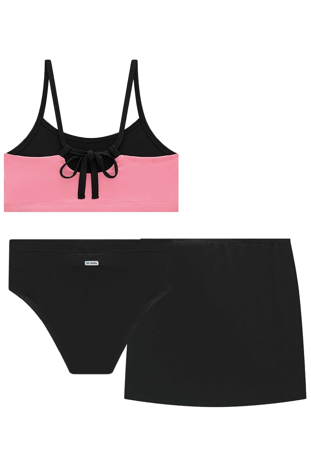 Trio de biquíni e saída de praia em malha UV50 92965 Vic Teen Menina Trio de biquíni e saída de praia em malha UV50 92965 Vic Teen Menina