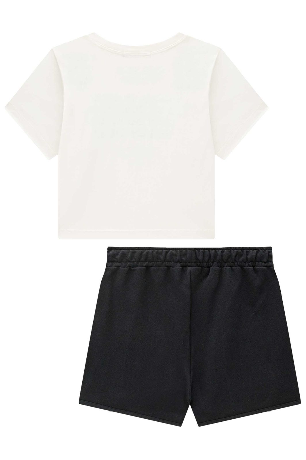Conjunto de blusa em meia malha e shorts em moletom sem pelúcia 96291 Lilimoon Teen Menina Conjunto de blusa em meia malha e shorts em moletom sem pelúcia 96291 Lilimoon Teen Menina