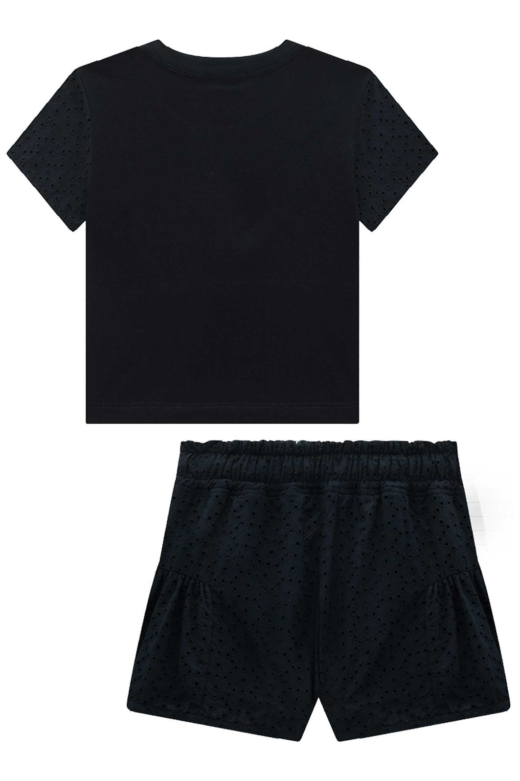 Conjunto de blusa em meia malha e shorts em laise capadocia 96295 Lilimoon Teen Menina Conjunto de blusa em meia malha e shorts em laise capadocia 96295 Lilimoon Teen Menina