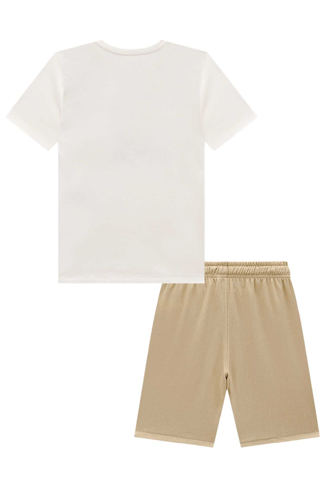 Conjunto de camiseta em meia malha e bermuda em cotton jeans com elastano 95690 Johnny Fox Teen Menino Conjunto de camiseta em meia malha e bermuda em cotton jeans com elastano 95690 Johnny Fox Teen Menino
