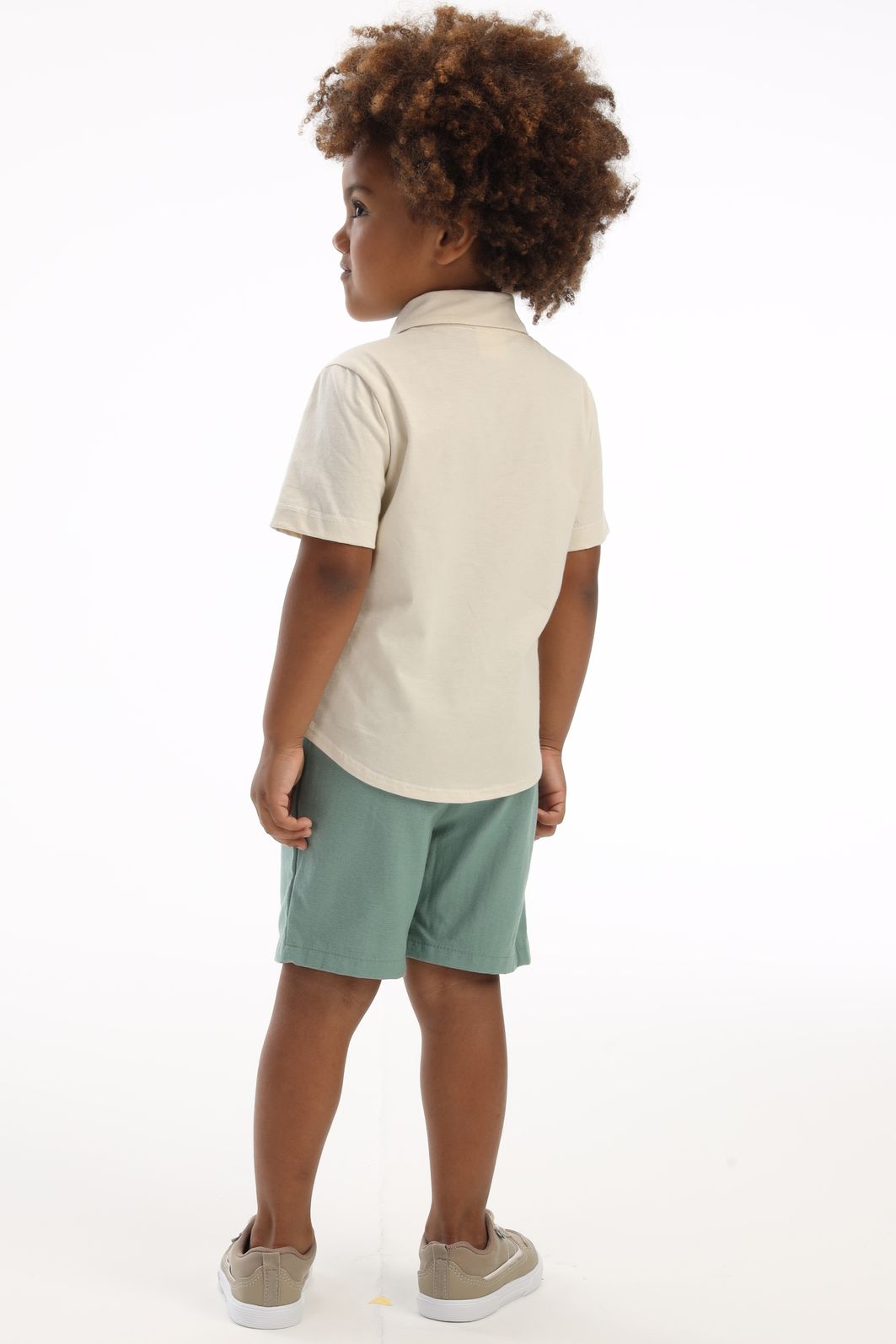 Conjunto de camisa em meia malha e bermuda em linho santorine com elastano 92863 LucBoo Bebê Menino Conjunto de camisa em meia malha e bermuda em linho santorine com elastano 92863 LucBoo Bebê Menino