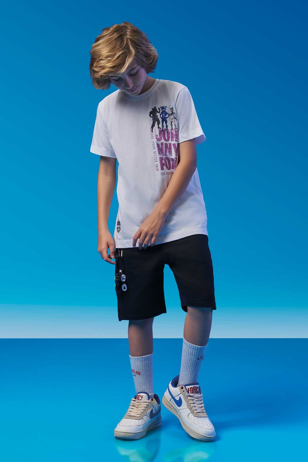 Camiseta em meia malha 94335 Johnny Fox Teen Menino Camiseta em meia malha 94335 Johnny Fox Teen Menino