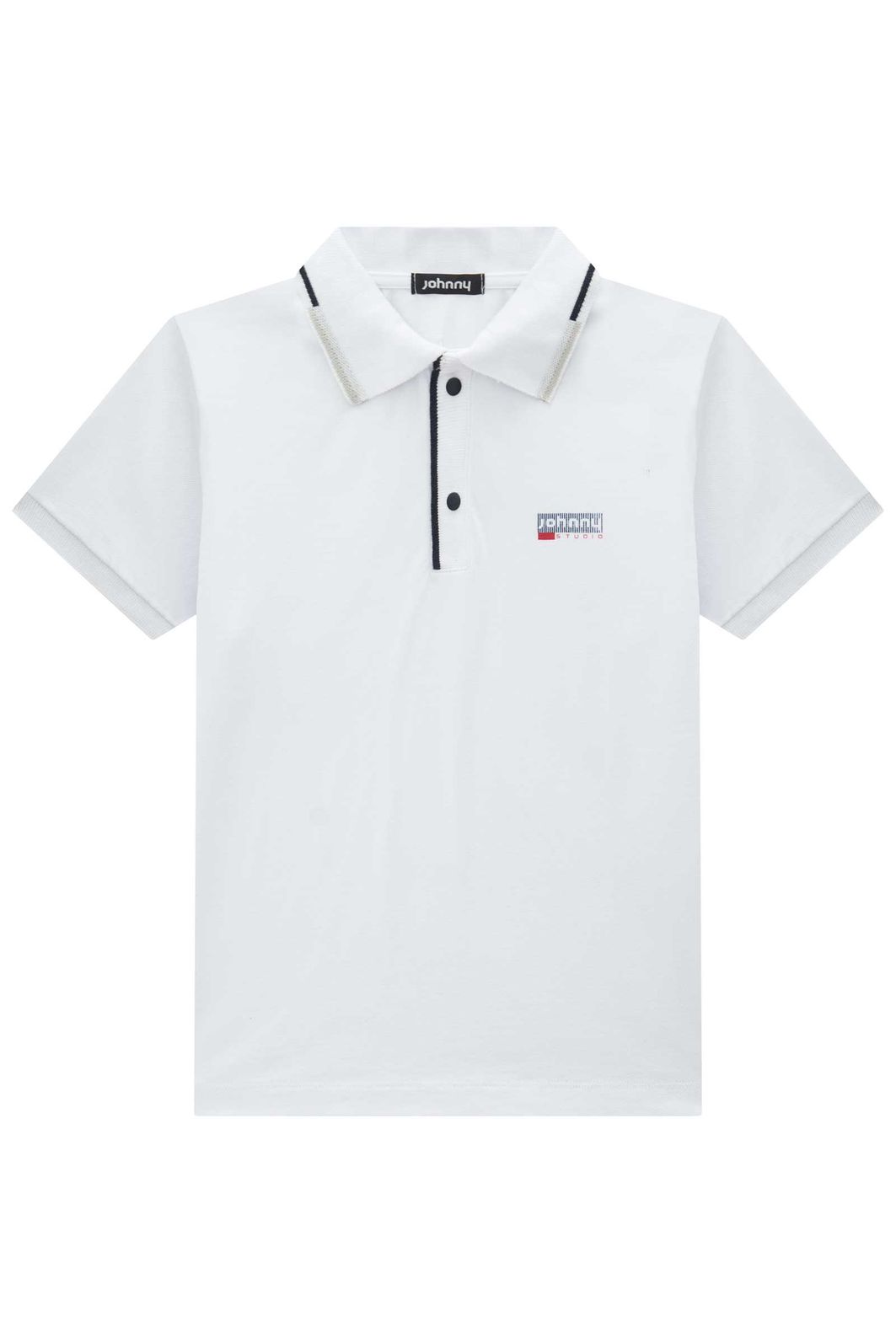 Camisa polo em piquet com elastano 97859 Johnny Fox Teen Menino Camisa polo em piquet com elastano 97859 Johnny Fox Teen Menino