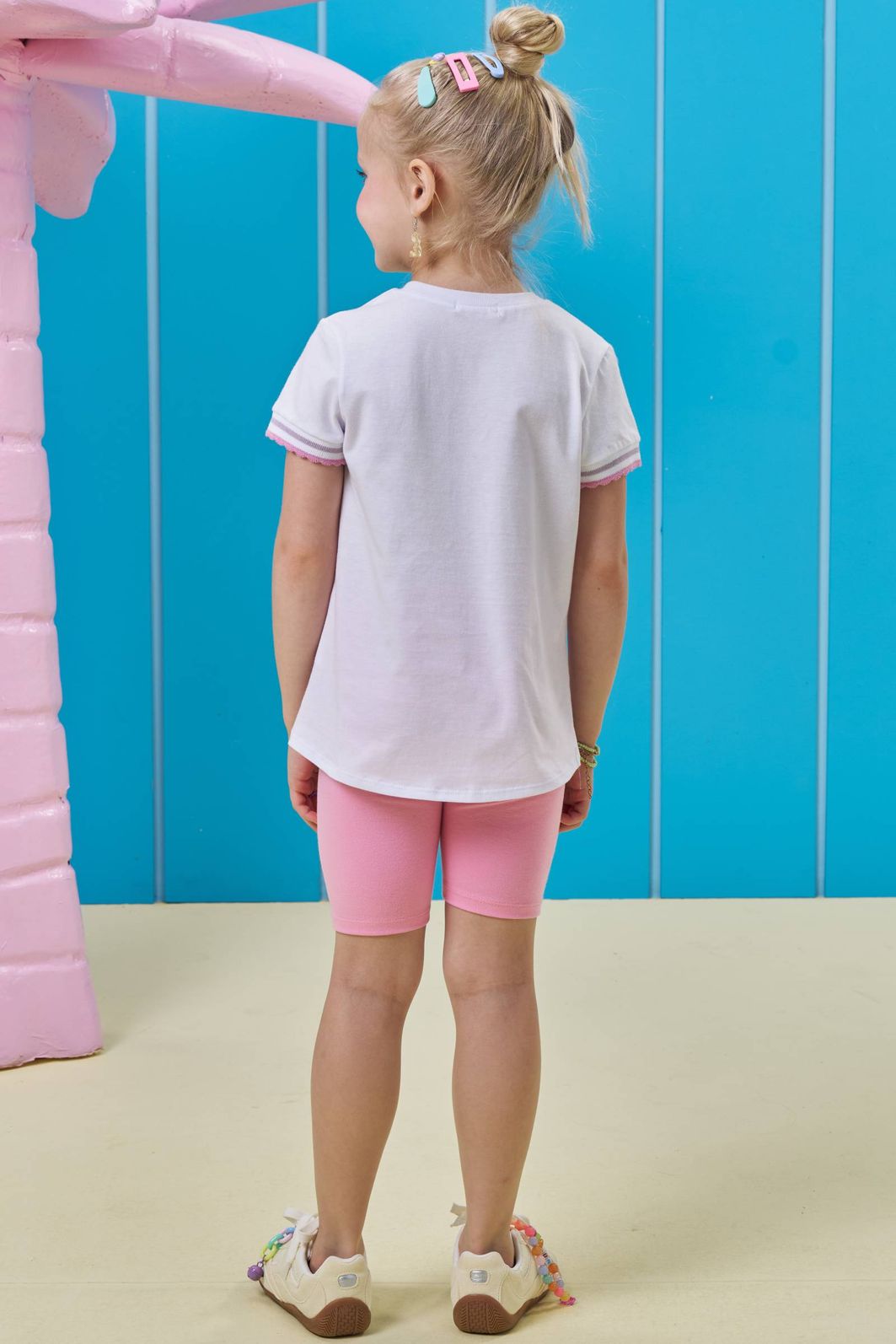 Bermuda biker em cotton 94344 Kukiê Infantil Menina Bermuda biker em cotton 94344 Kukiê Infantil Menina