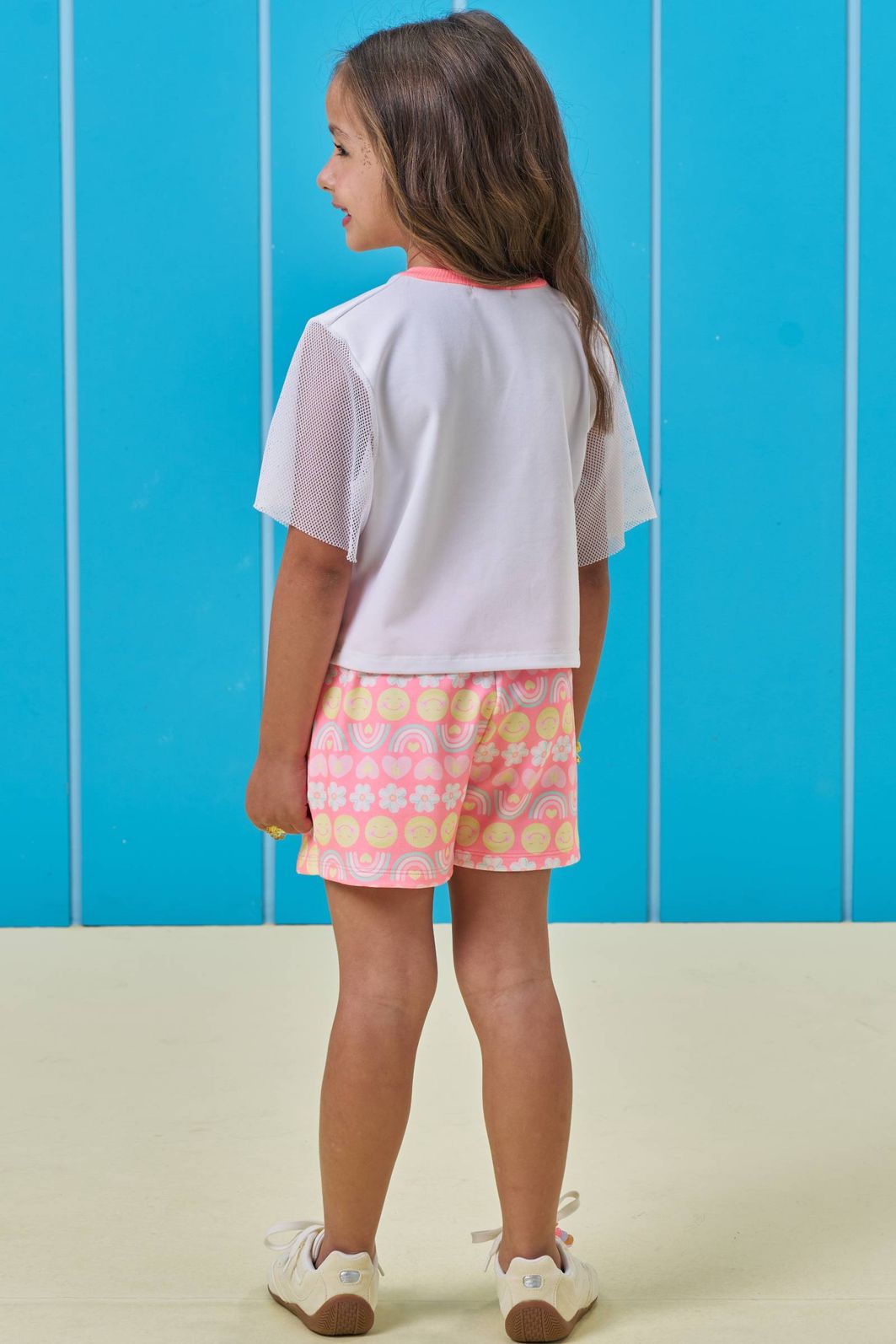 Conjunto de blusa em malha power e short saia em molecotton 95986 Kukiê Infantil Menina Conjunto de blusa em malha power e short saia em molecotton 95986 Kukiê Infantil Menina