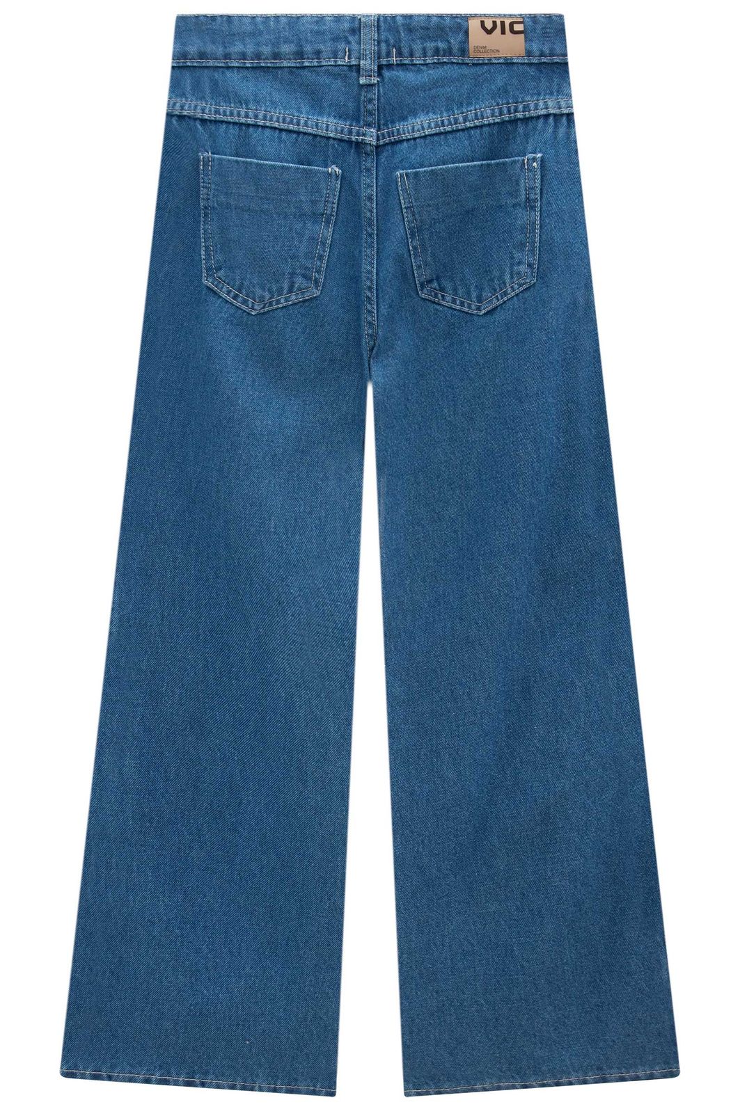 Calça wide leg em jeans 97951 Vic Teen Menina Calça wide leg em jeans 97951 Vic Teen Menina