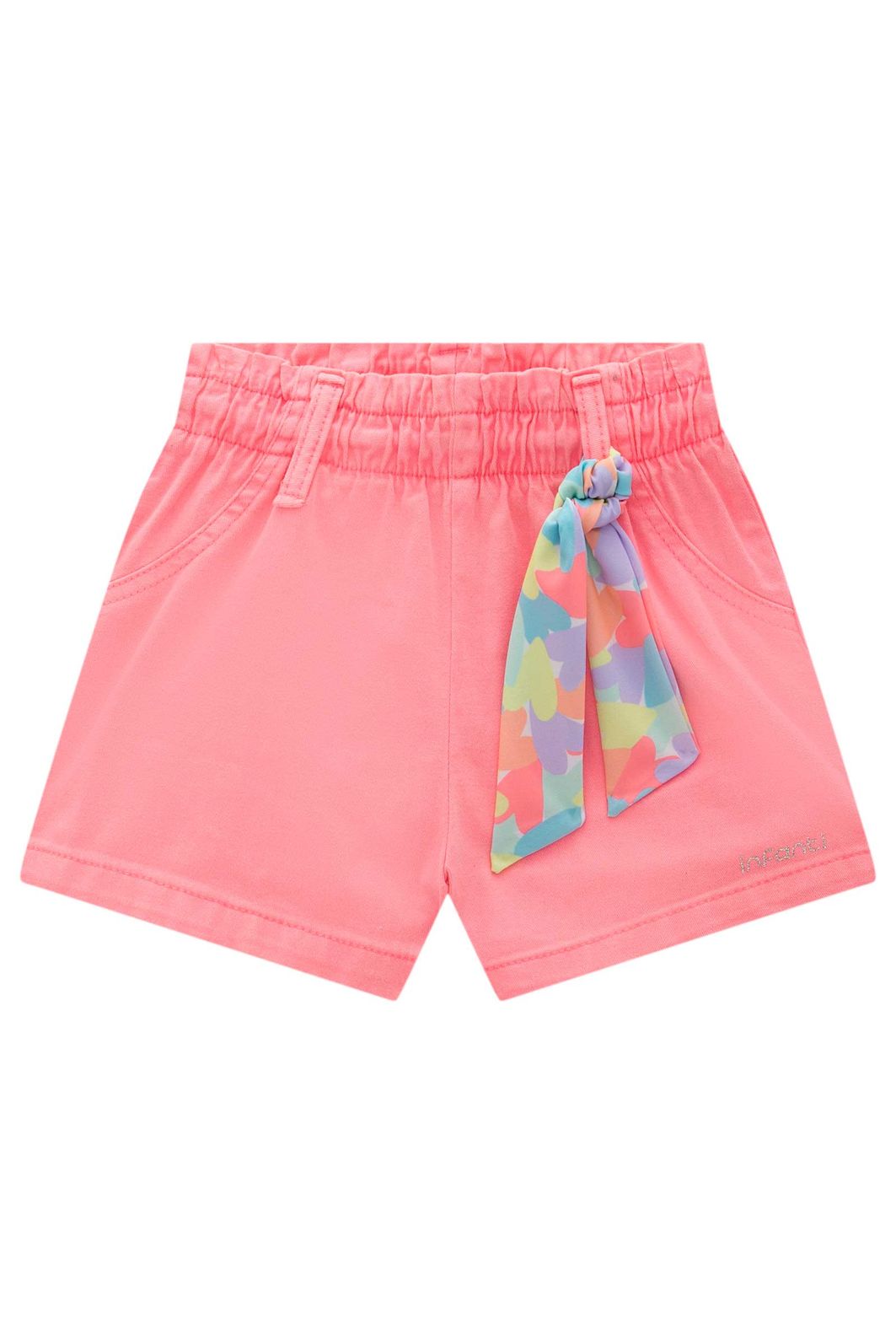 Shorts em sarja com elastano 98348 Infanti Infantil Menina Shorts em sarja com elastano 98348 Infanti Infantil Menina