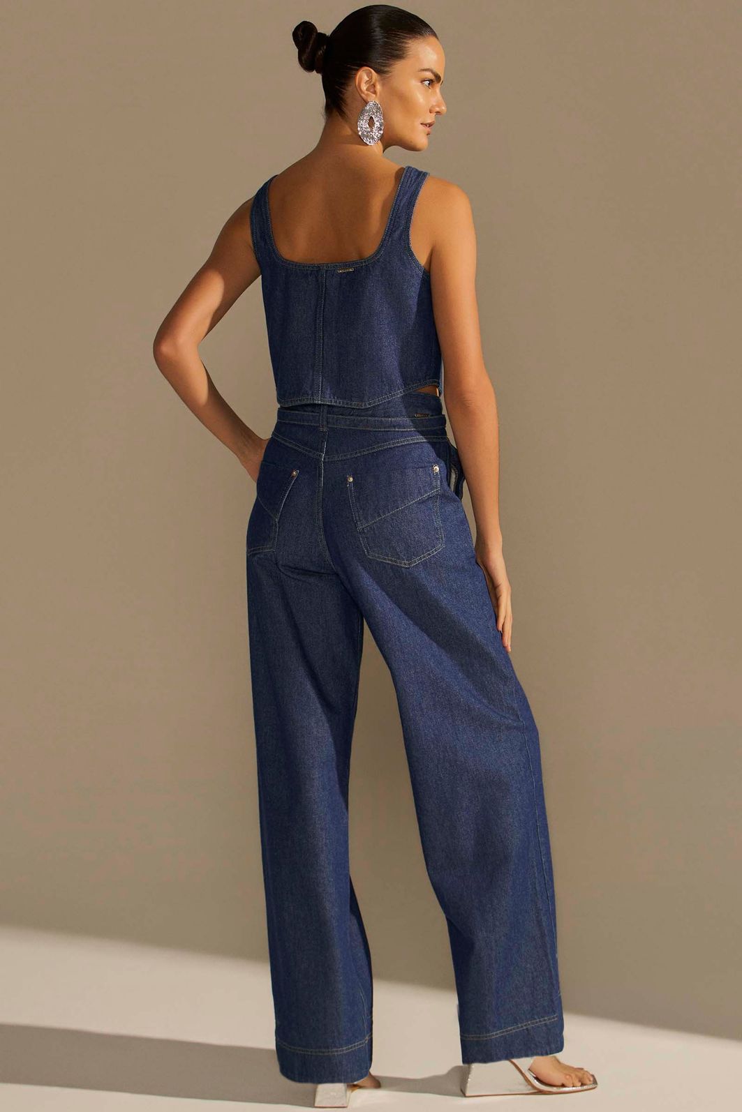 Calça reta em denim 94986 Linzzi Calça reta em denim 94986 Linzzi