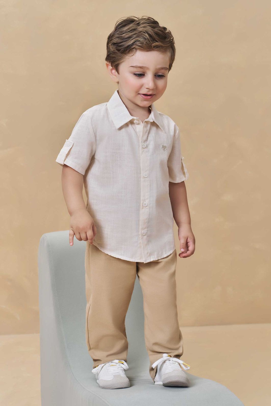 Calça em linho santorine com elastano 94825 Johnny Fox Teen Menino Calça em linho santorine com elastano 94825 Johnny Fox Teen Menino