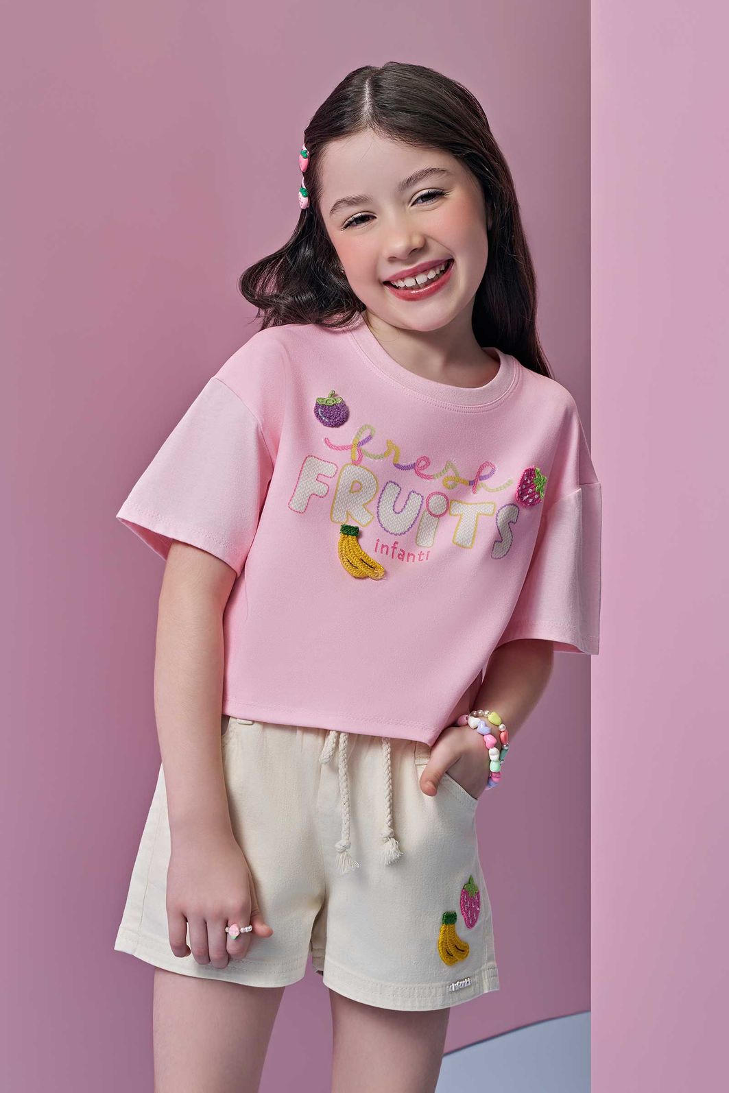 Blusa em meia malha 94597 Infanti Infantil Menina Blusa em meia malha 94597 Infanti Infantil Menina