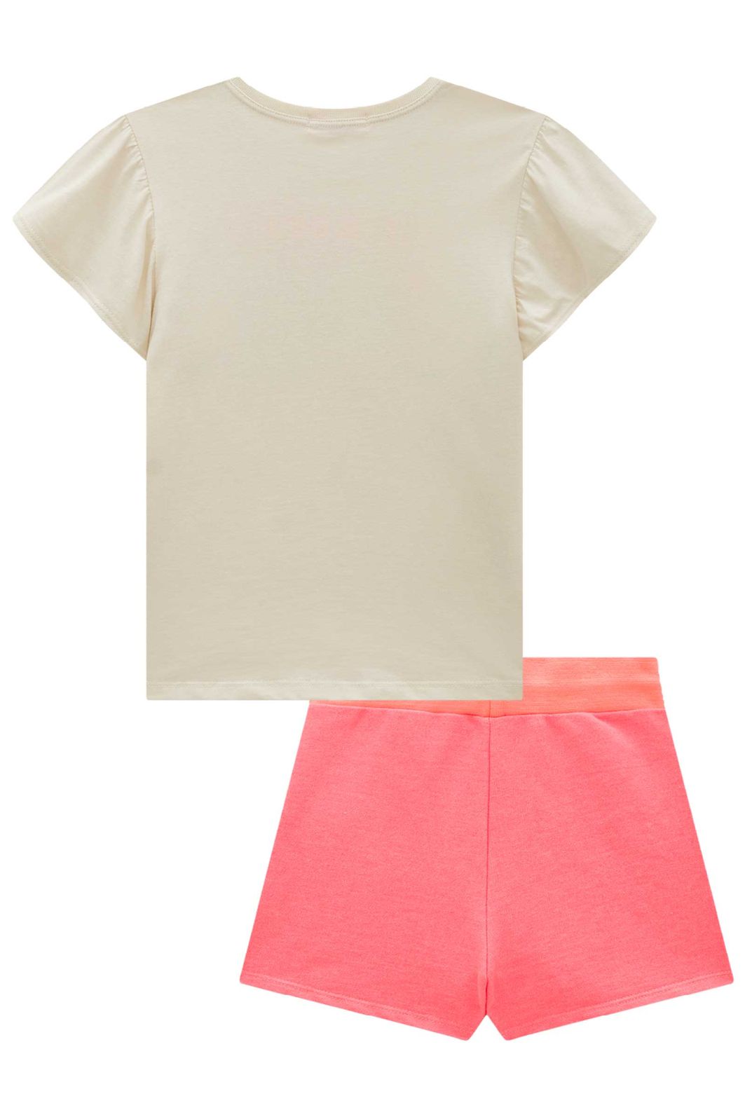 Conjunto de blusa em meia malha e short saia em moletom sem pelúcia 99635 Kukiê Infantil Menina Conjunto de blusa em meia malha e short saia em moletom sem pelúcia 99635 Kukiê Infantil Menina