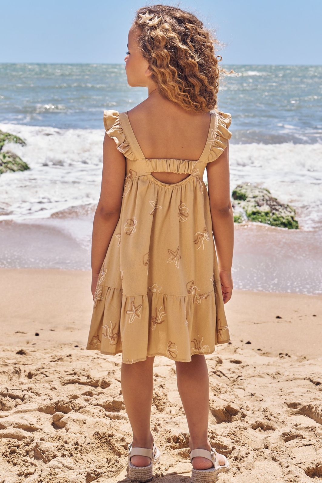Vestido em blend de linho bordado 96427 Infanti Infantil Menina Vestido em blend de linho bordado 96427 Infanti Infantil Menina